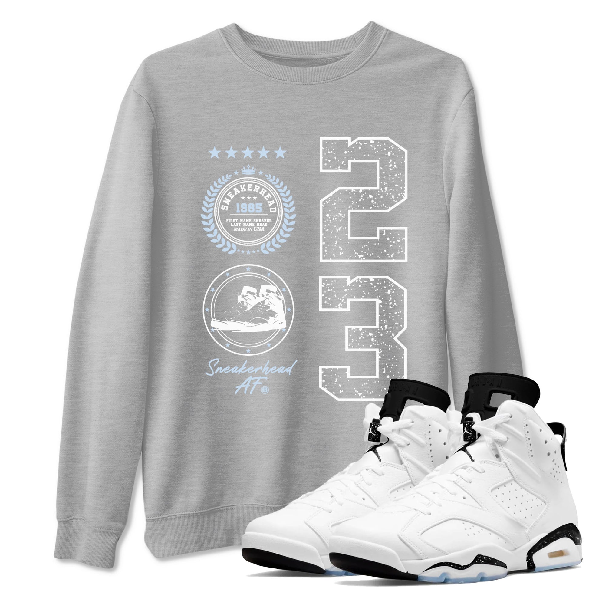 Sneaker Emblem Sneaker Tees - Air Jordan 6 White Black