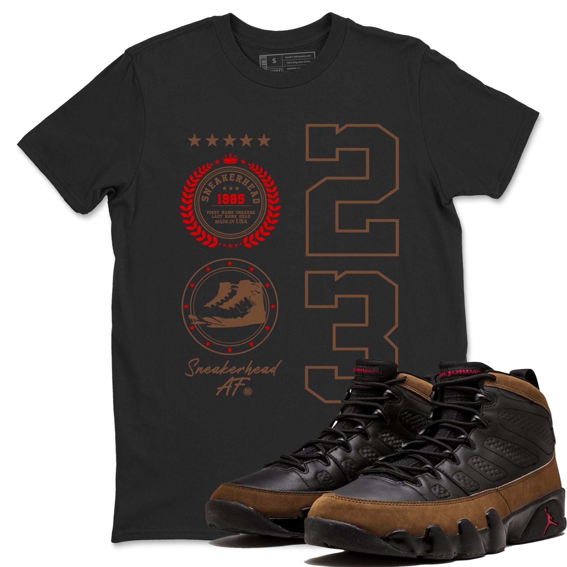 Sneaker Emblem Sneaker Tees - Air Jordan 9 Olive