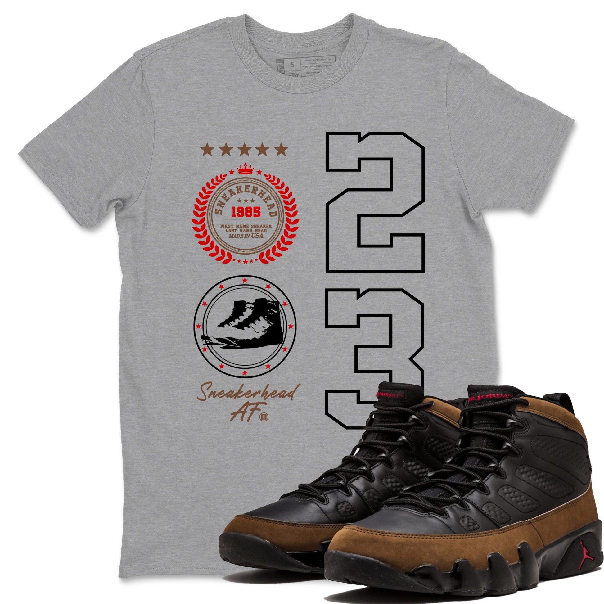 Sneaker Emblem Sneaker Tees - Air Jordan 9 Olive