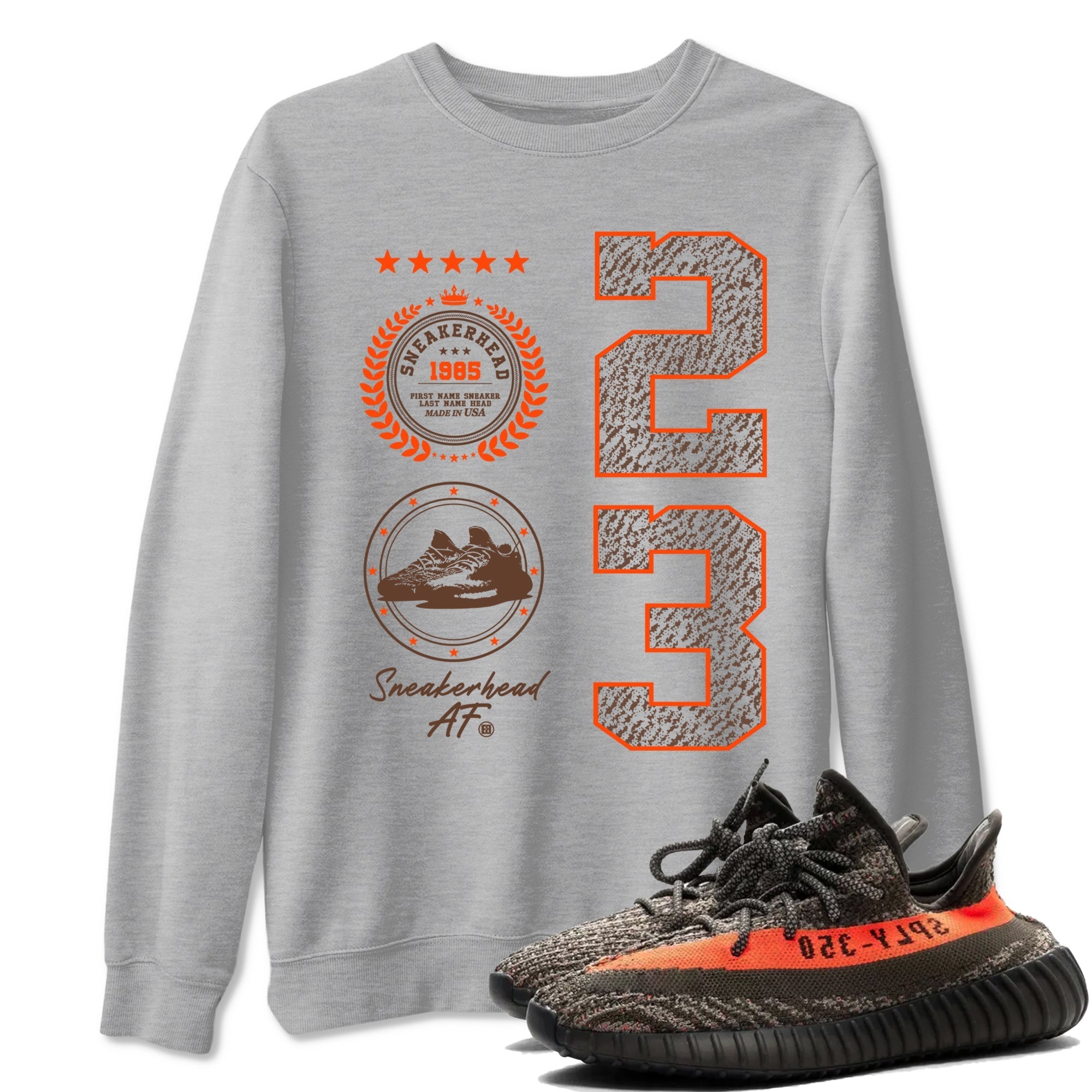 Sneaker Emblem Sneaker Tees - Yeezy 350 Carbon Beluga