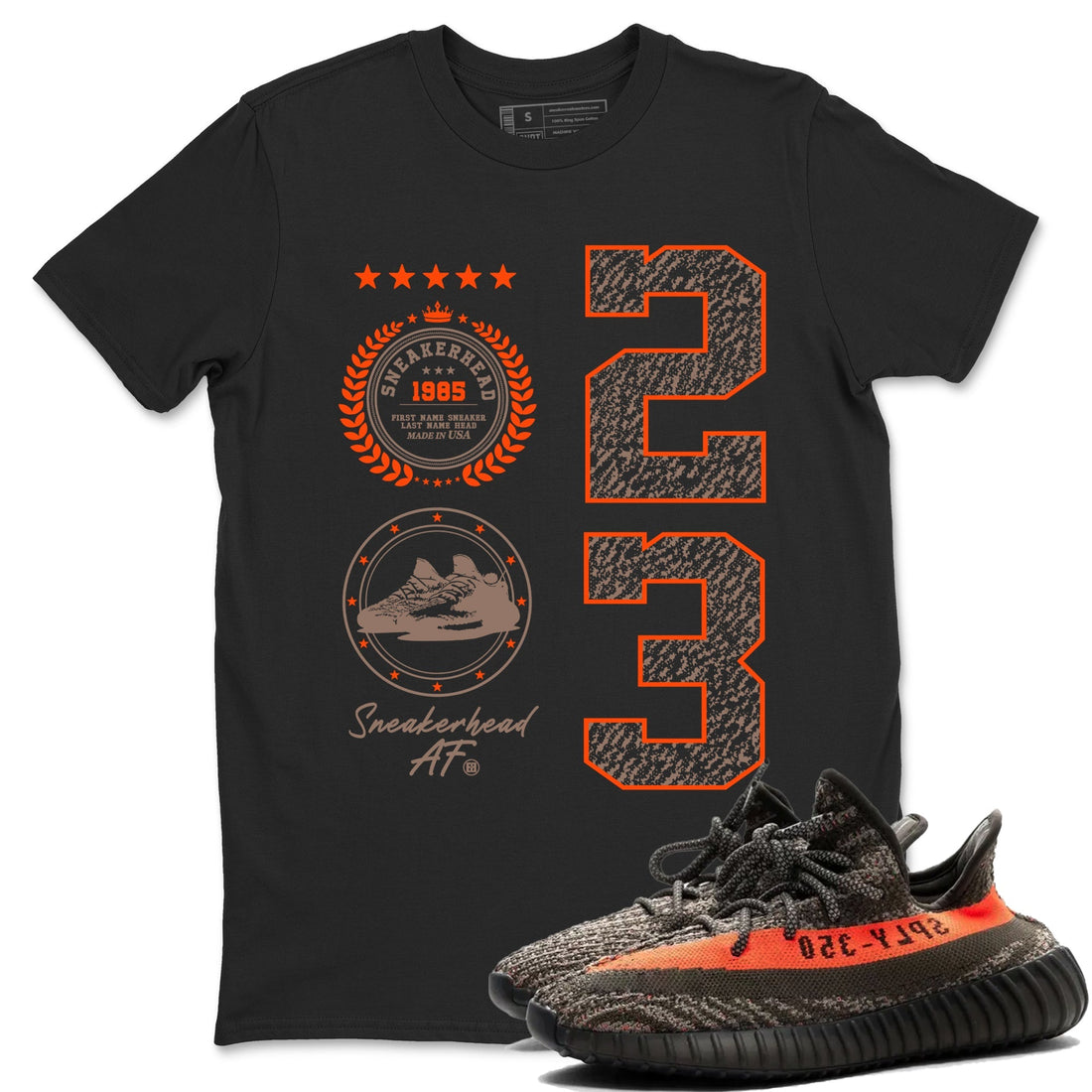 Sneaker Emblem Sneaker Tees - Yeezy 350 Carbon Beluga