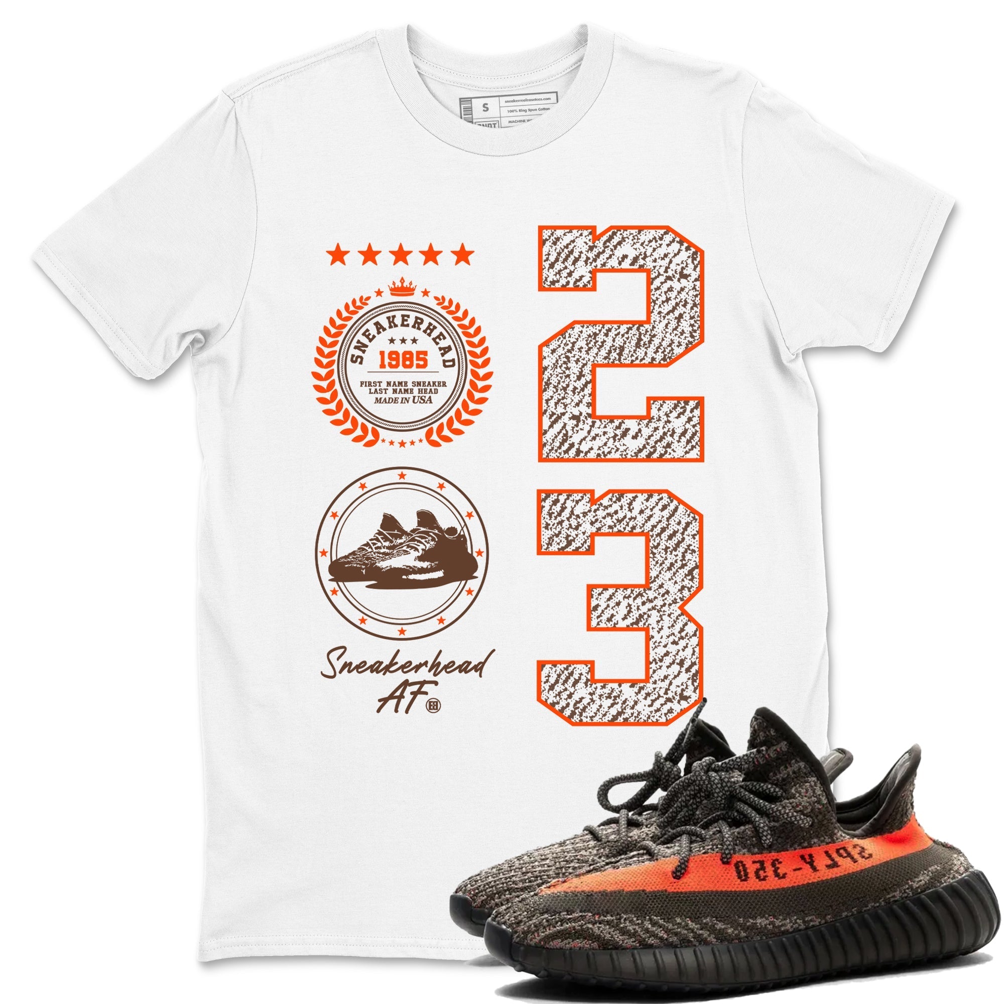Sneaker Emblem Sneaker Tees - Yeezy 350 Carbon Beluga