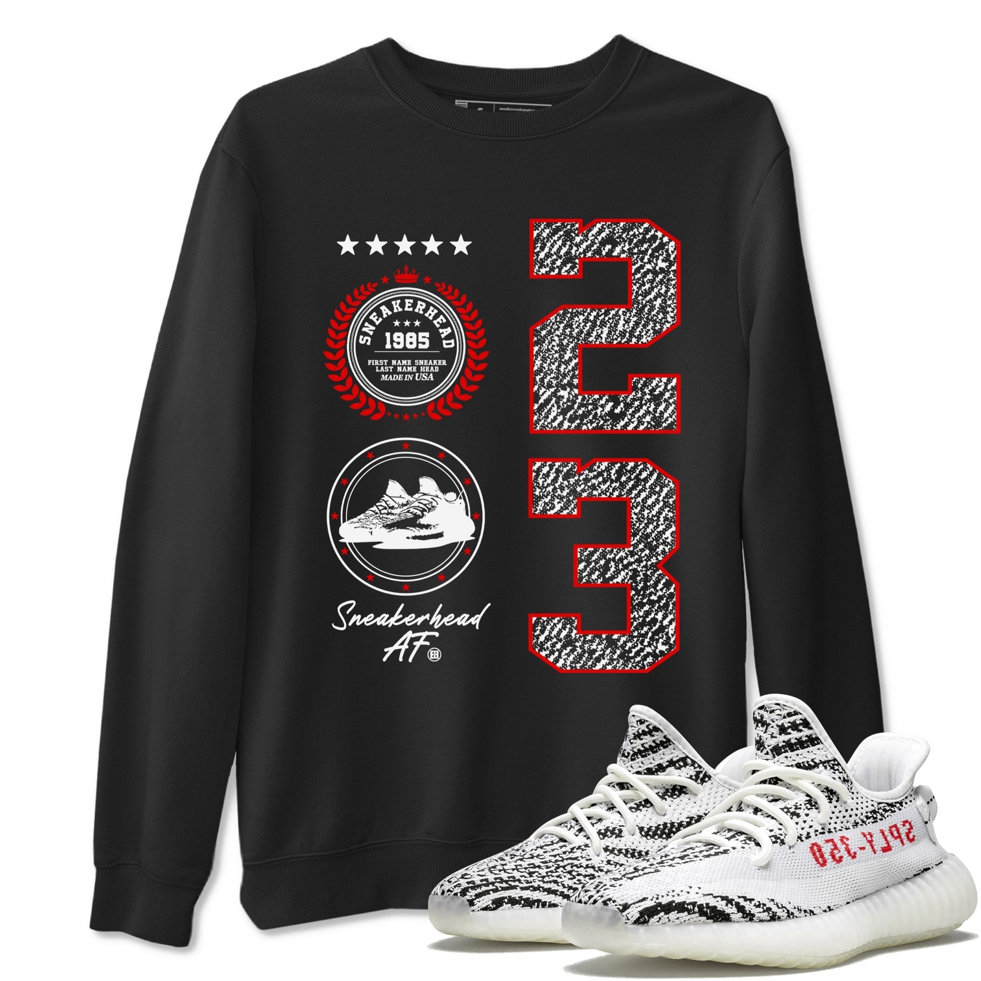 Sneaker Emblem Sneaker Tees - Yeezy 350 Zebra