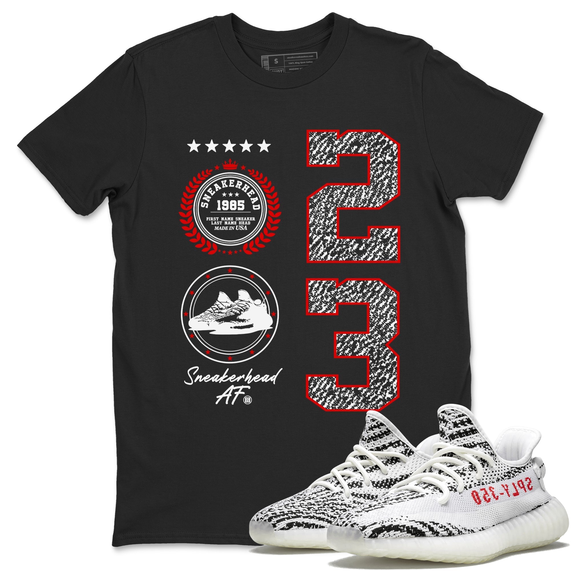 Sneaker Emblem Sneaker Tees - Yeezy 350 Zebra