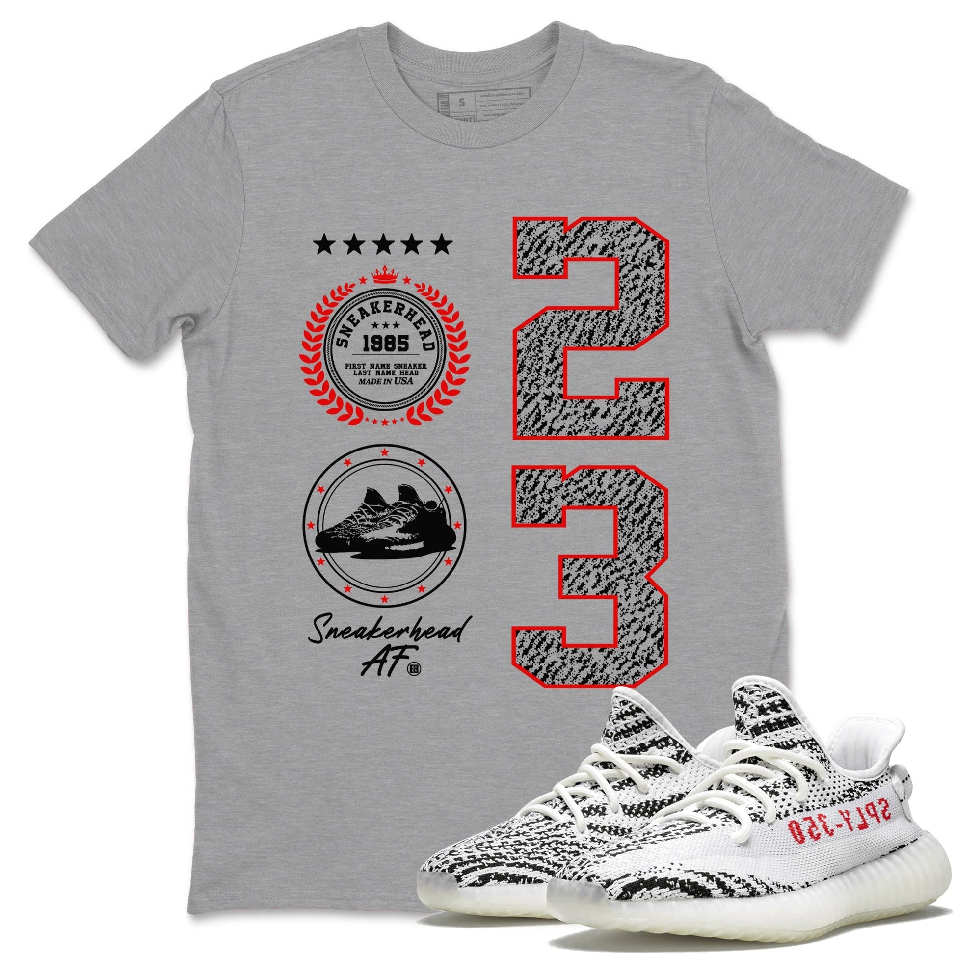 Sneaker Emblem Sneaker Tees - Yeezy 350 Zebra