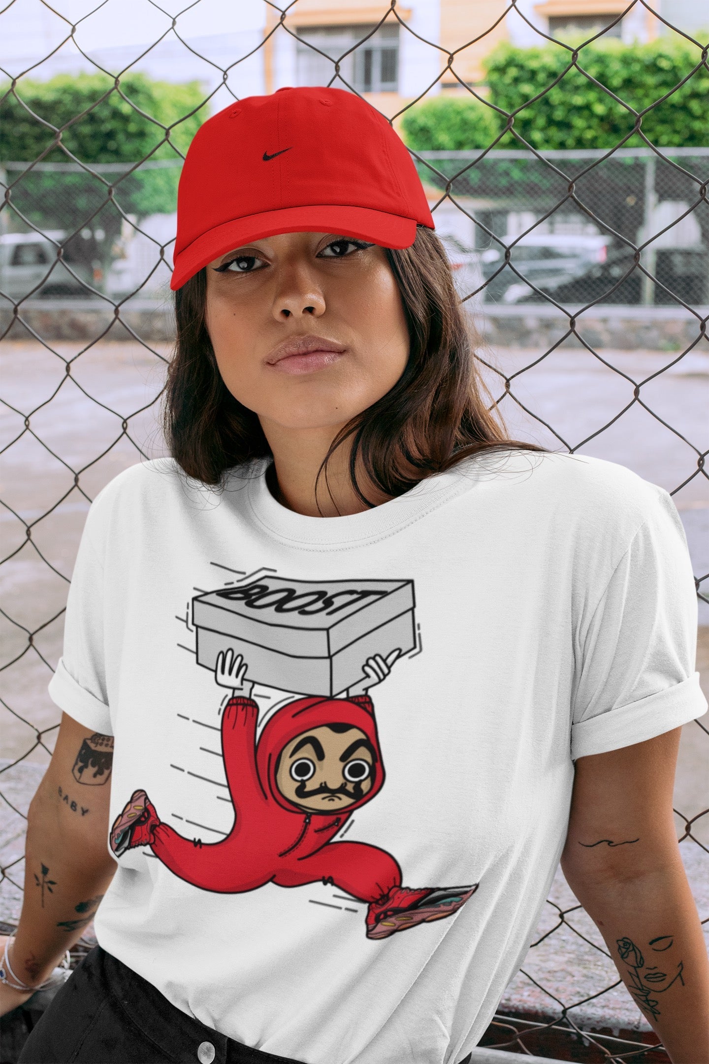 Sneaker Heist Unisex Tops - Yeezy 700 Hi-Res Red