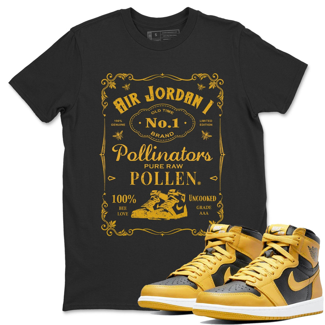 Sneaker Label Unisex Tops - Air Jordan 1 Pollen