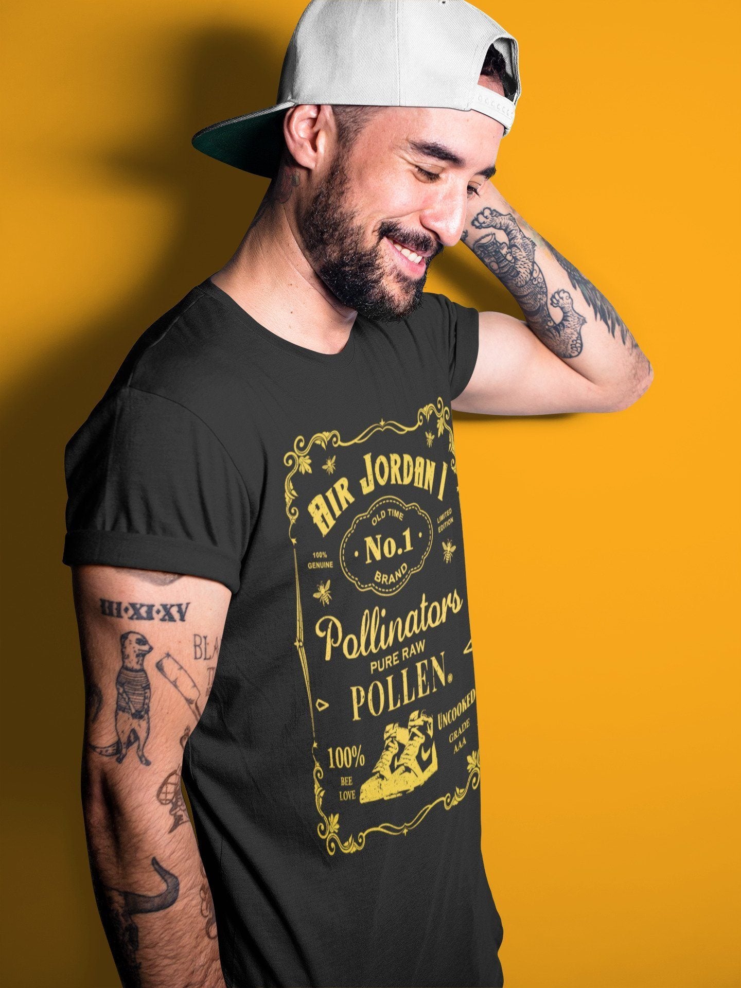 Sneaker Label Unisex Tops - Air Jordan 1 Pollen
