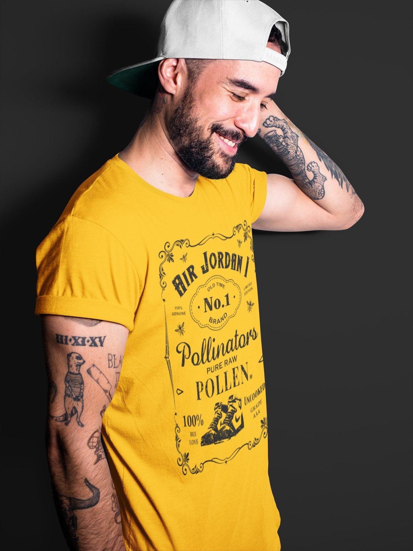 Sneaker Label Unisex Tops - Air Jordan 1 Pollen