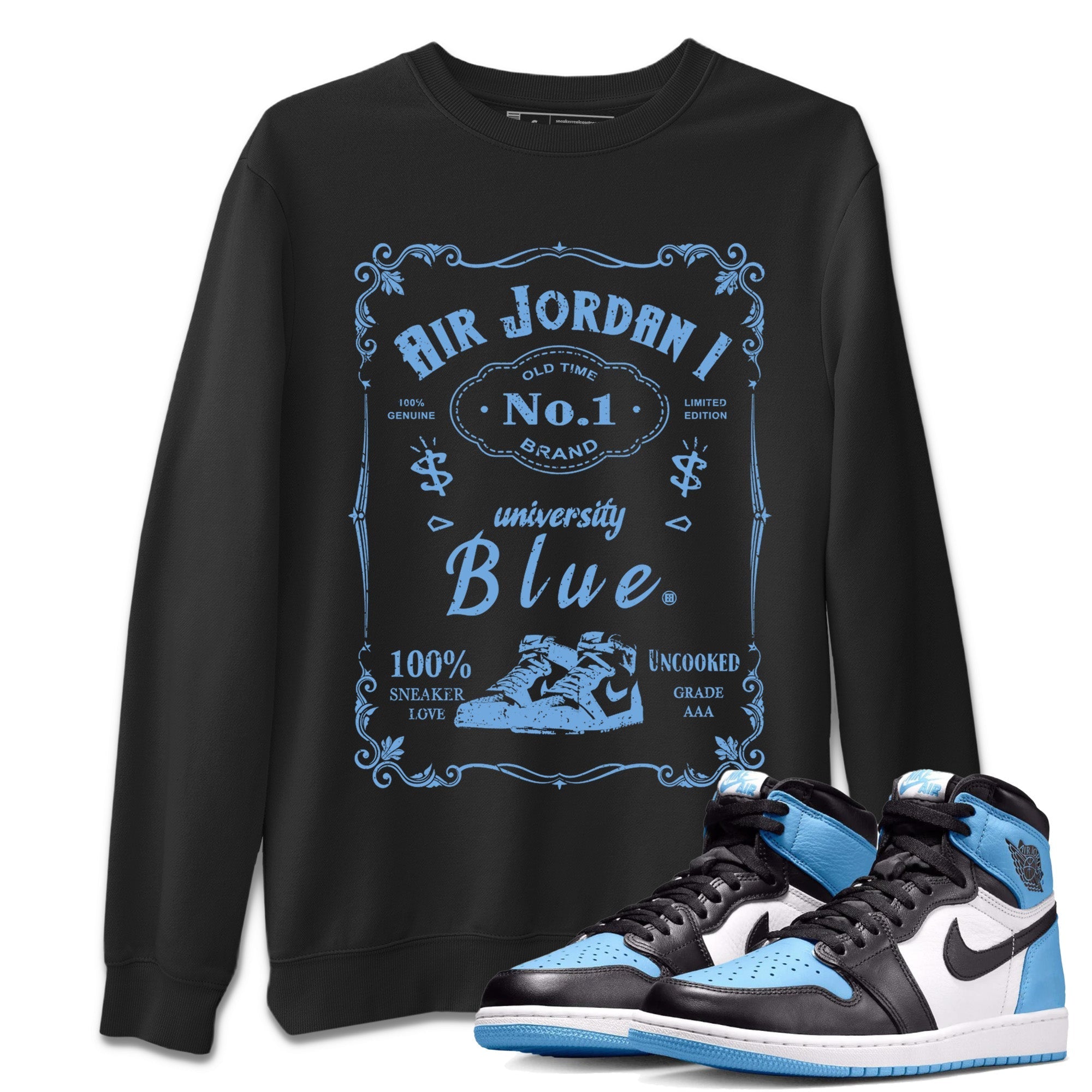 Sneaker Label Unisex Tops - Air Jordan 1 UNC Toe