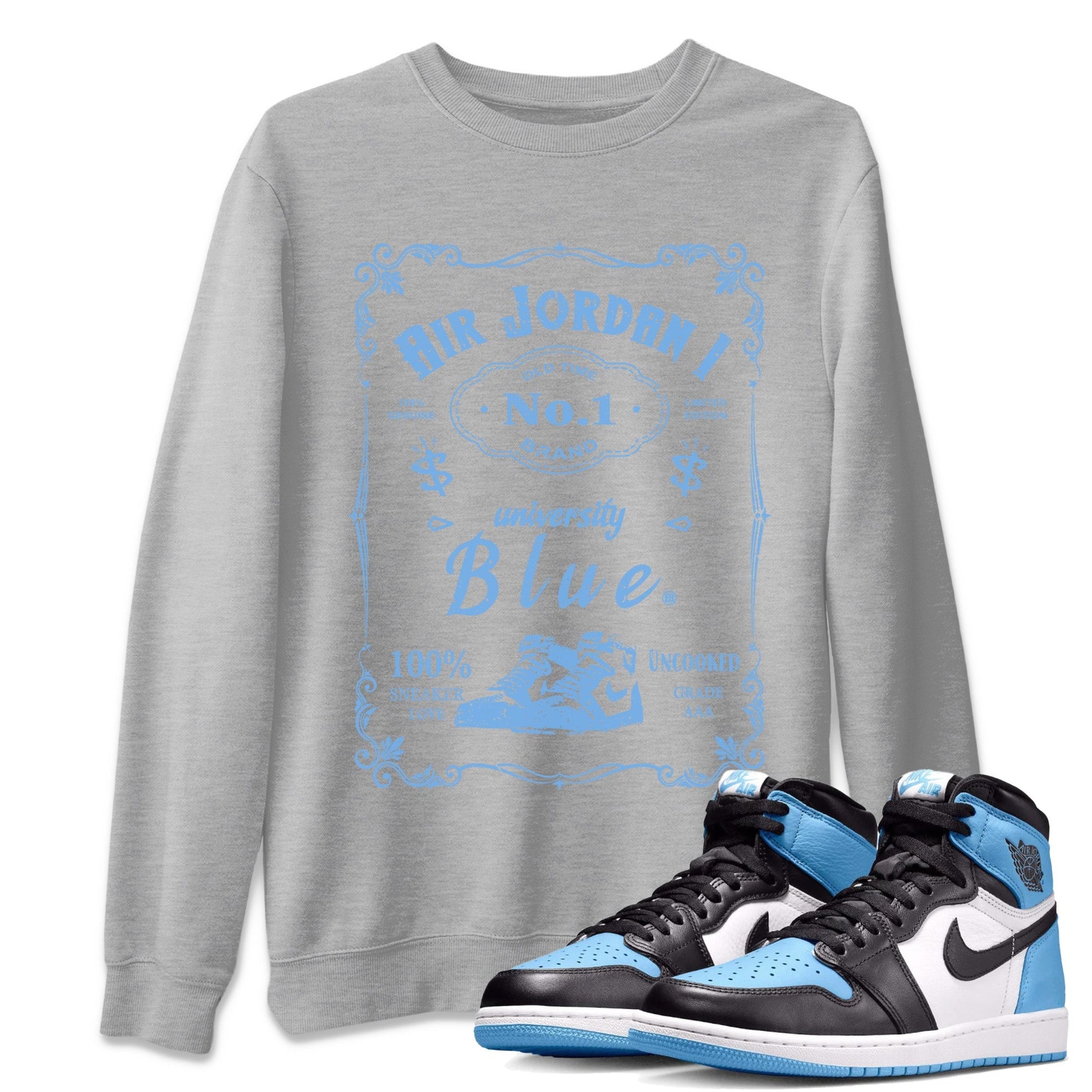 Sneaker Label Unisex Tops - Air Jordan 1 UNC Toe