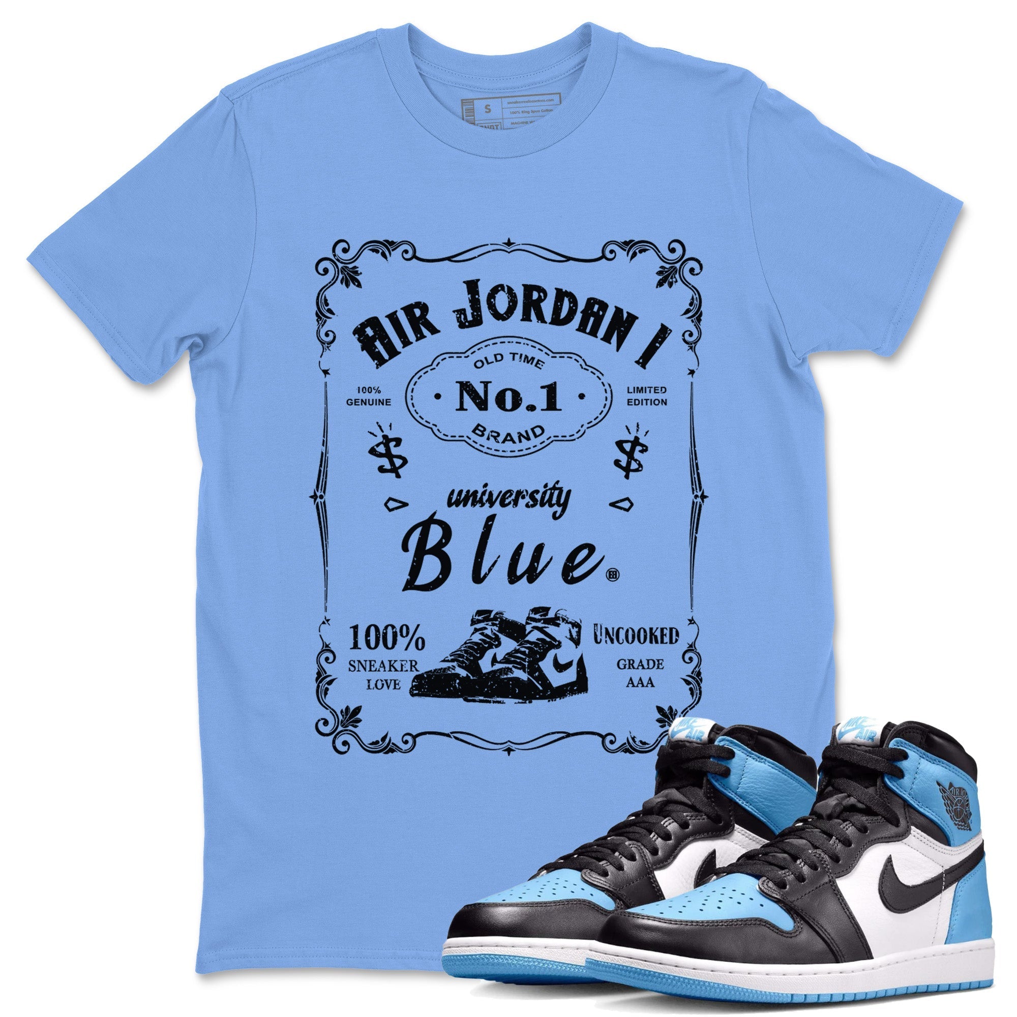 Sneaker Label Unisex Tops - Air Jordan 1 UNC Toe