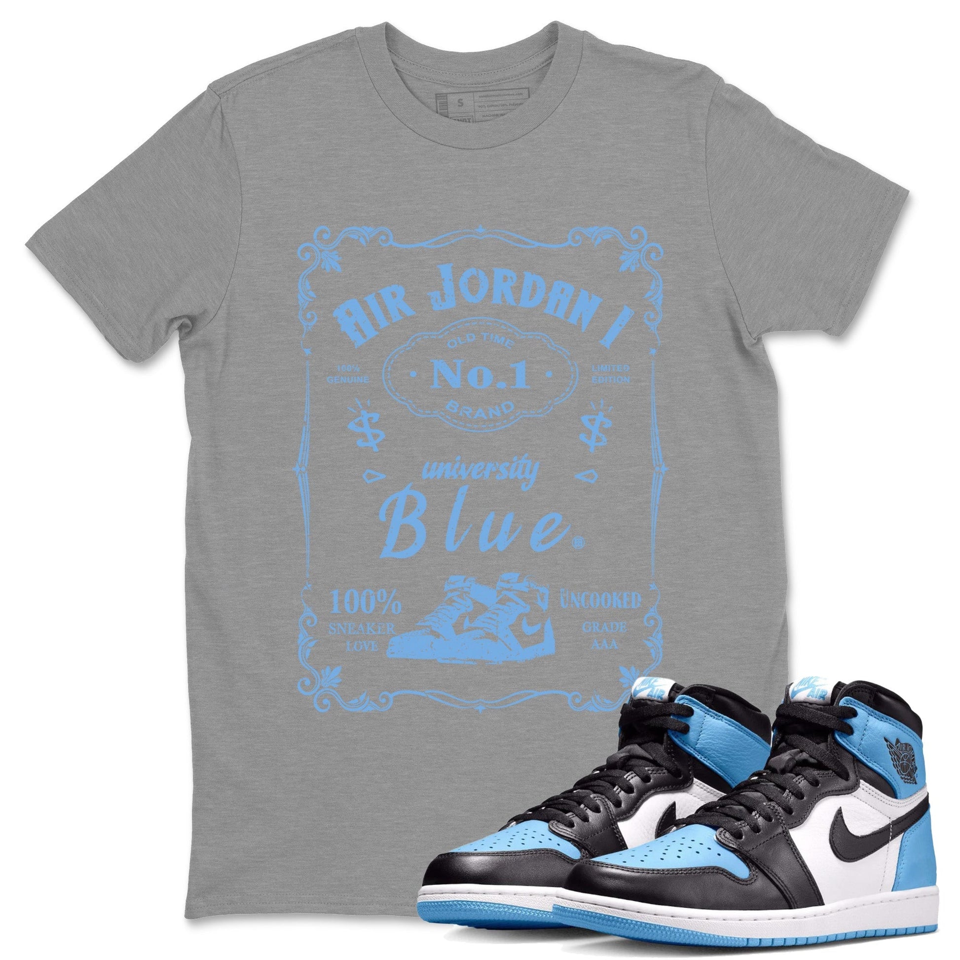 Sneaker Label Unisex Tops - Air Jordan 1 UNC Toe