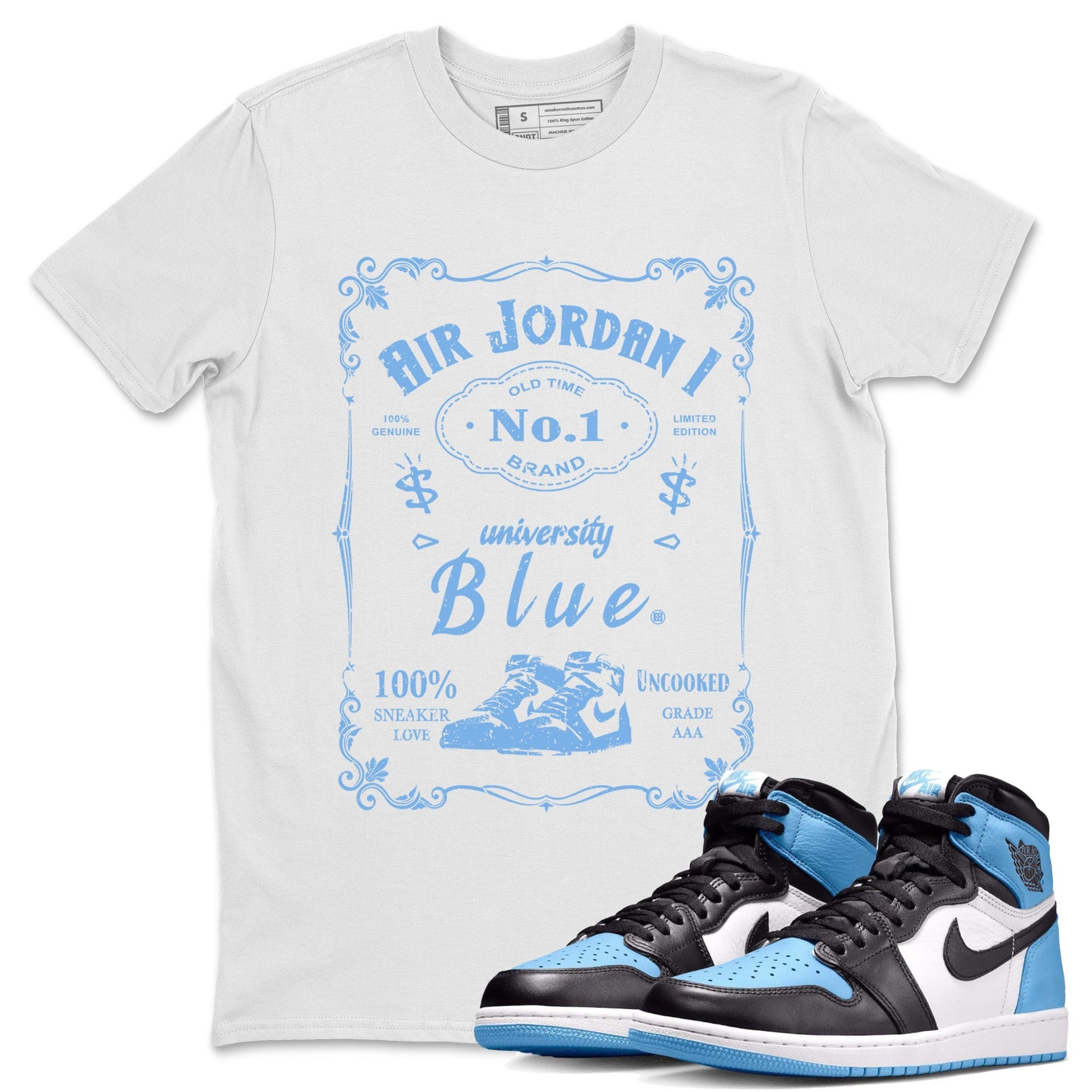 Sneaker Label Unisex Tops - Air Jordan 1 UNC Toe