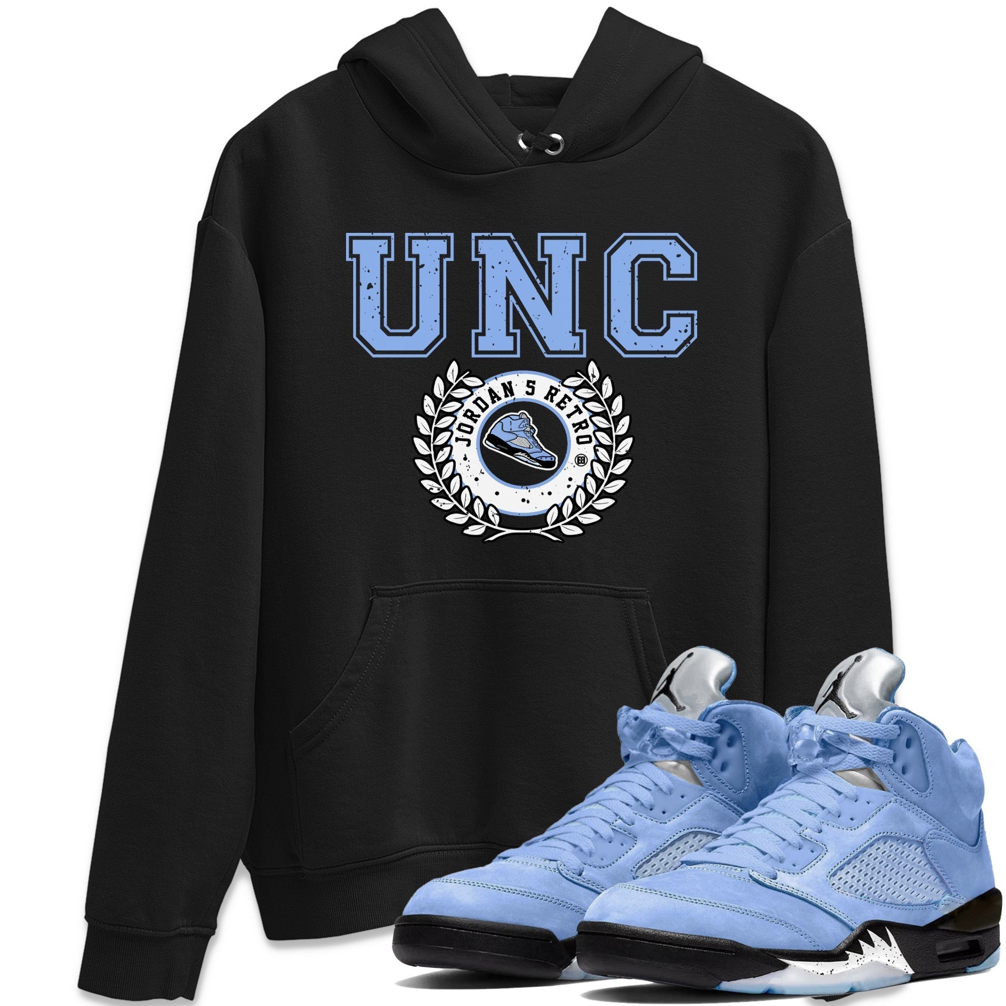 Sneaker Letter Unisex Tops - Air Jordan 5 UNC