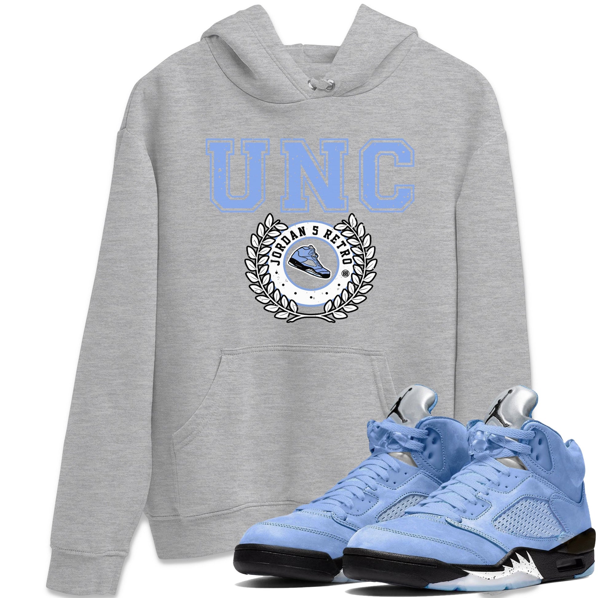 Sneaker Letter Unisex Tops - Air Jordan 5 UNC
