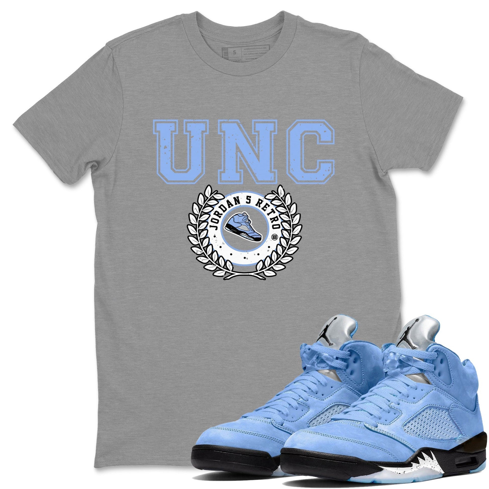 Sneaker Letter Unisex Tops - Air Jordan 5 UNC