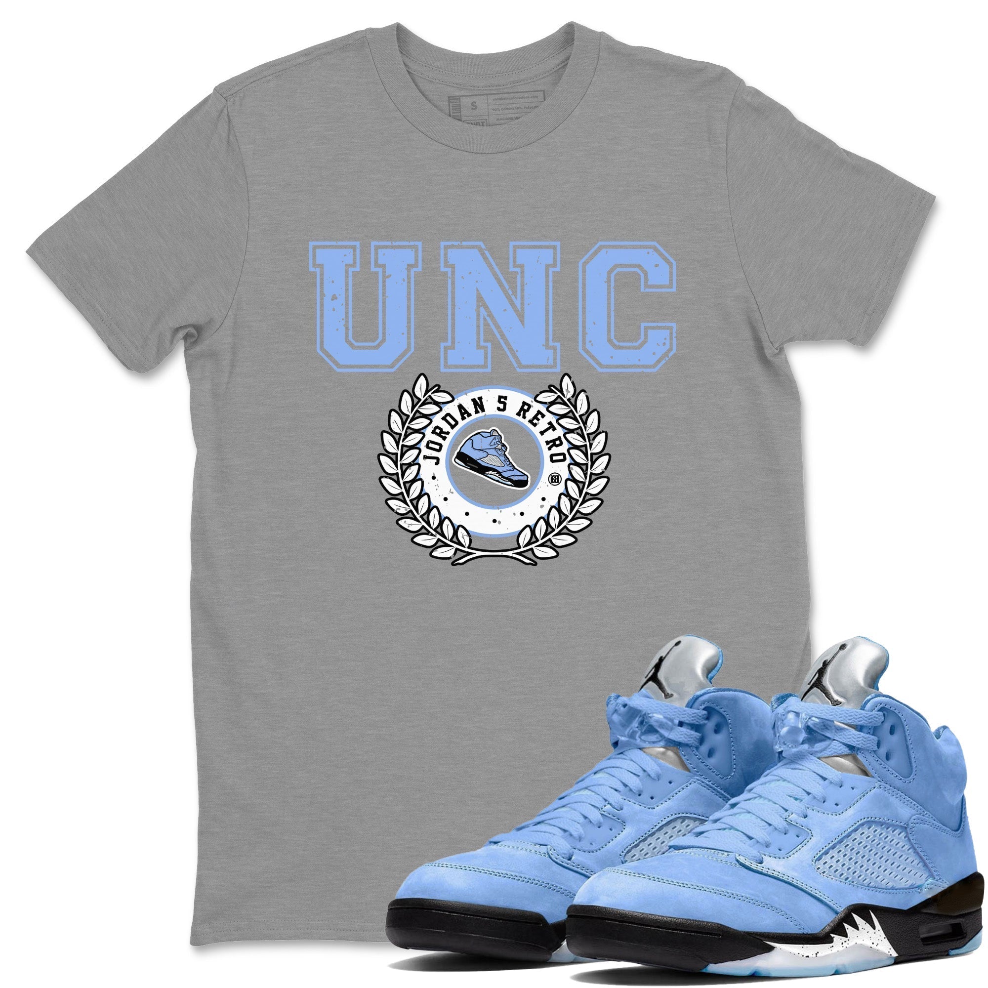 Sneaker Letter Unisex Tops - Air Jordan 5 UNC