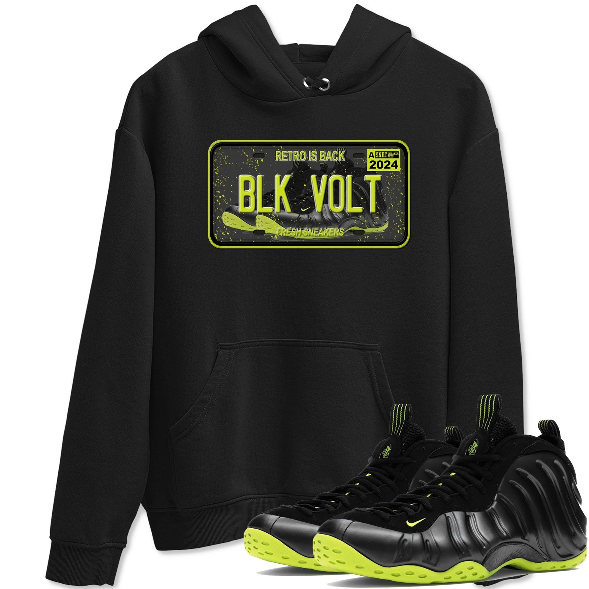 Sneaker Plate Sneaker Tees - Air Foamposite One Black Volt
