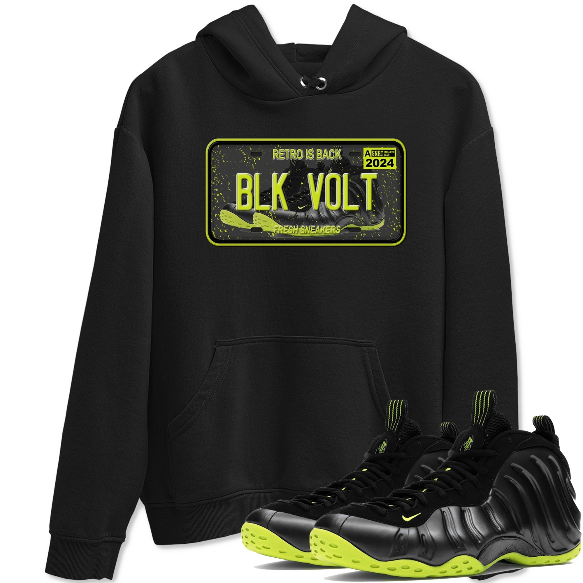 Sneaker Plate Sneaker Tees - Air Foamposite One Black Volt