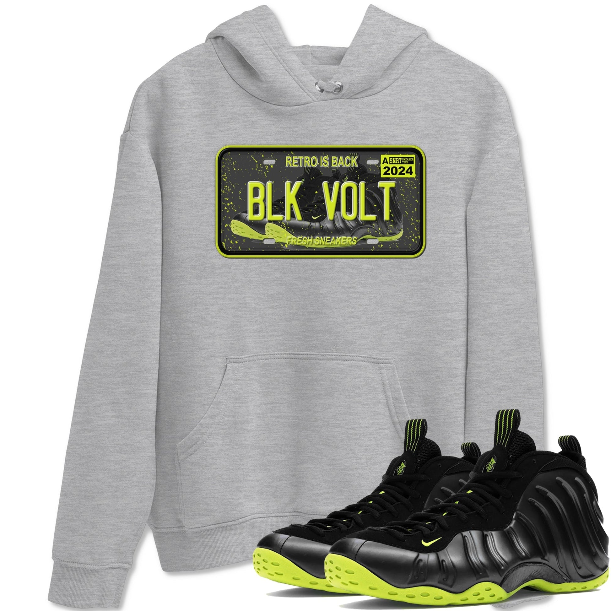 Sneaker Plate Sneaker Tees - Air Foamposite One Black Volt