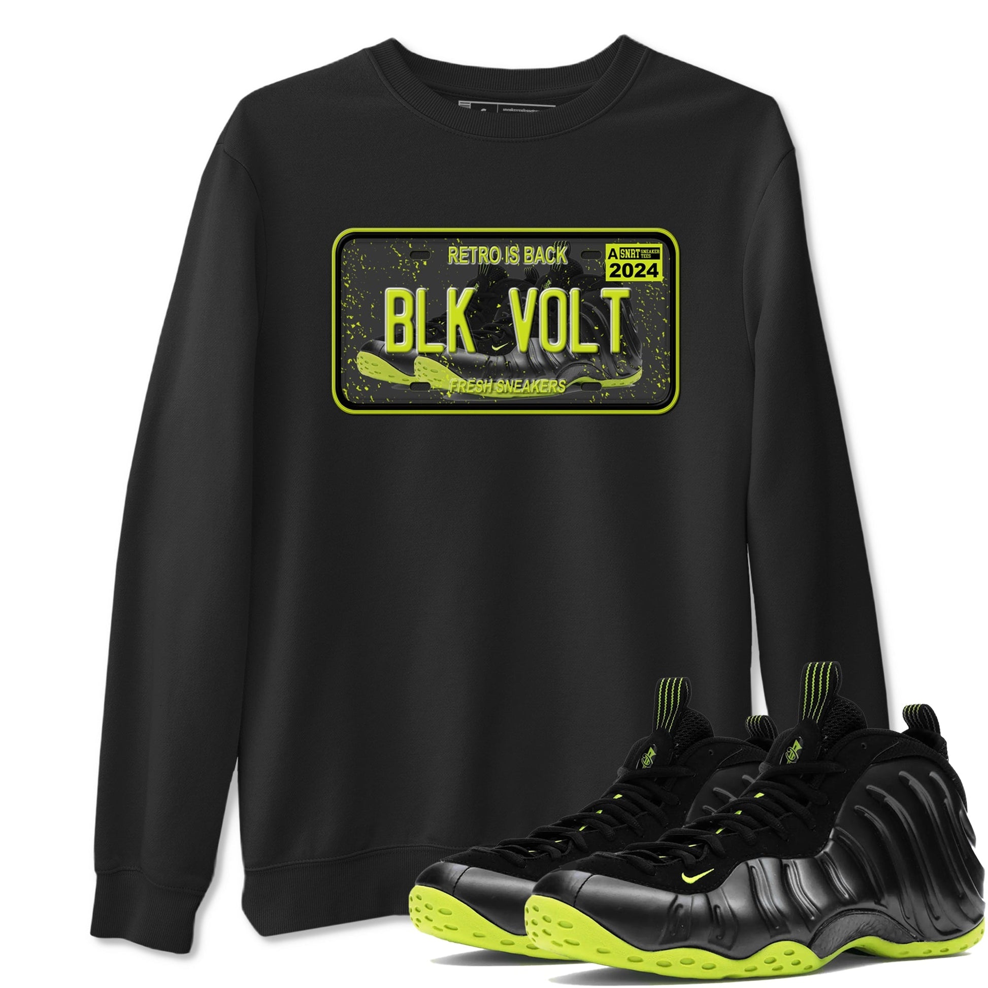 Sneaker Plate Sneaker Tees - Air Foamposite One Black Volt