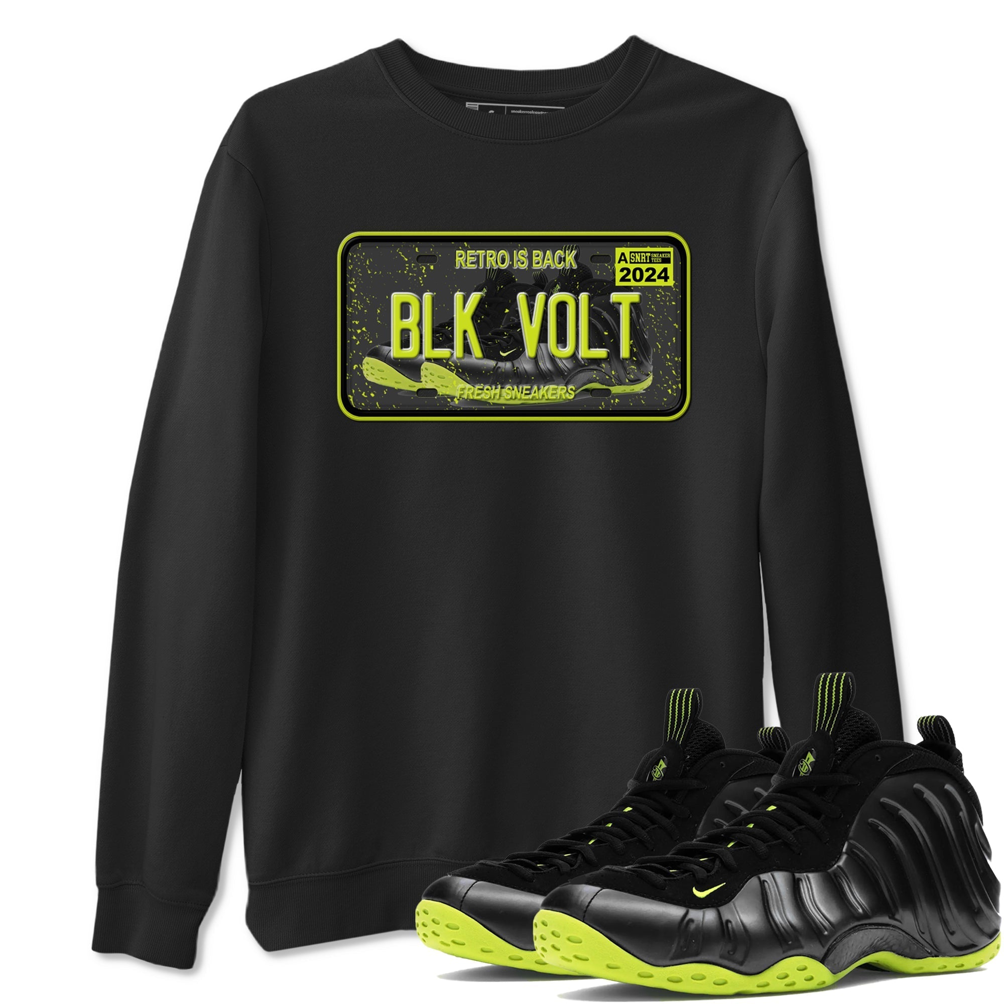 Sneaker Plate Sneaker Tees - Air Foamposite One Black Volt