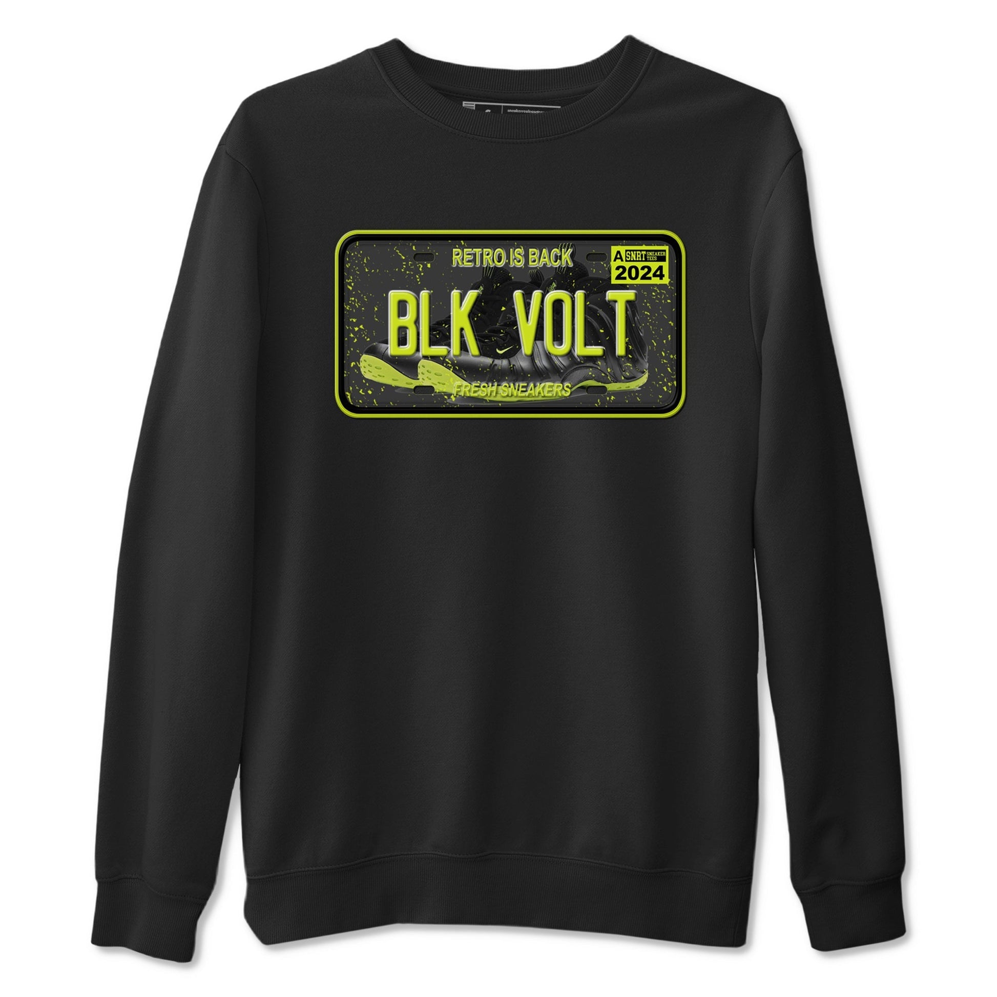 Sneaker Plate Sneaker Tees - Air Foamposite One Black Volt