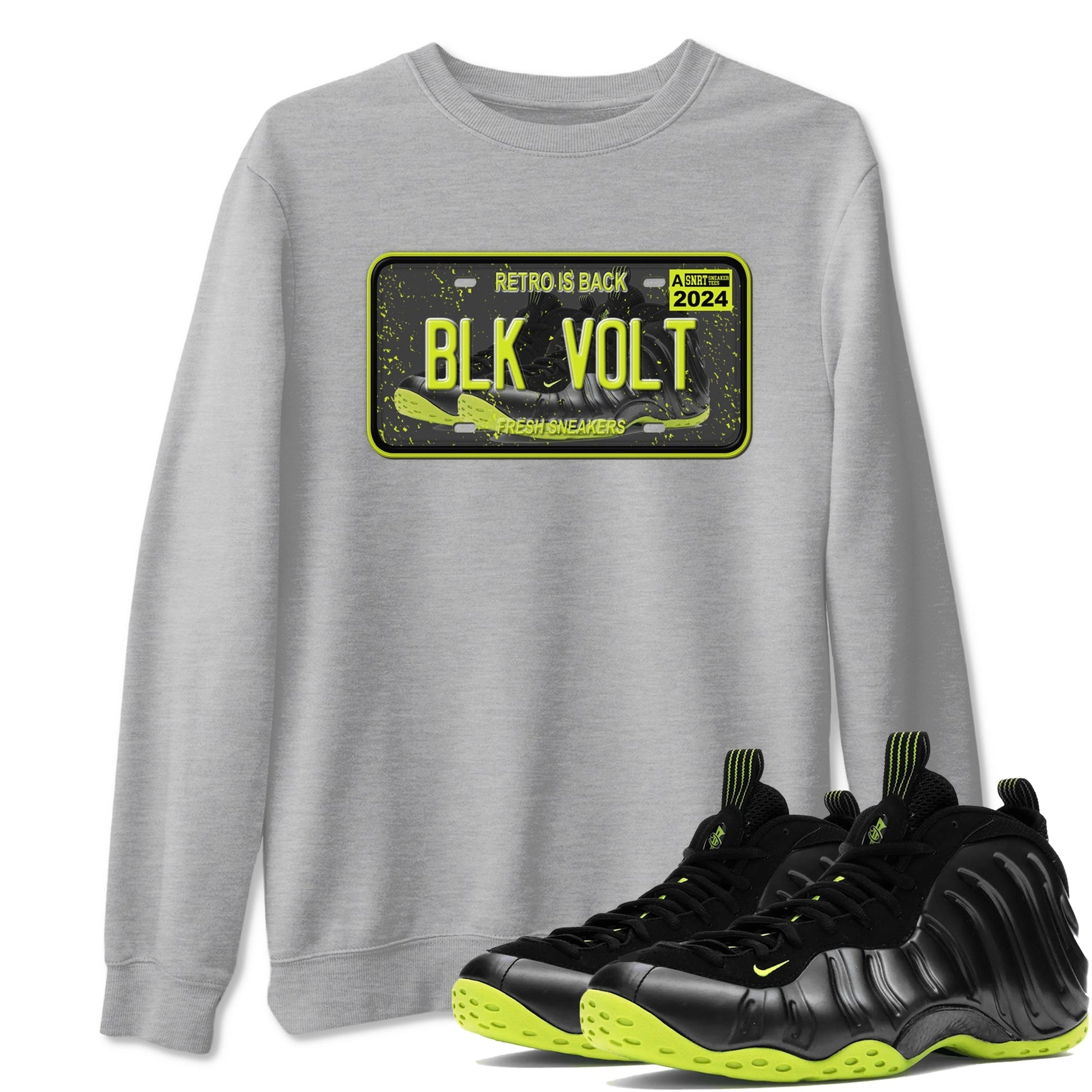 Sneaker Plate Sneaker Tees - Air Foamposite One Black Volt