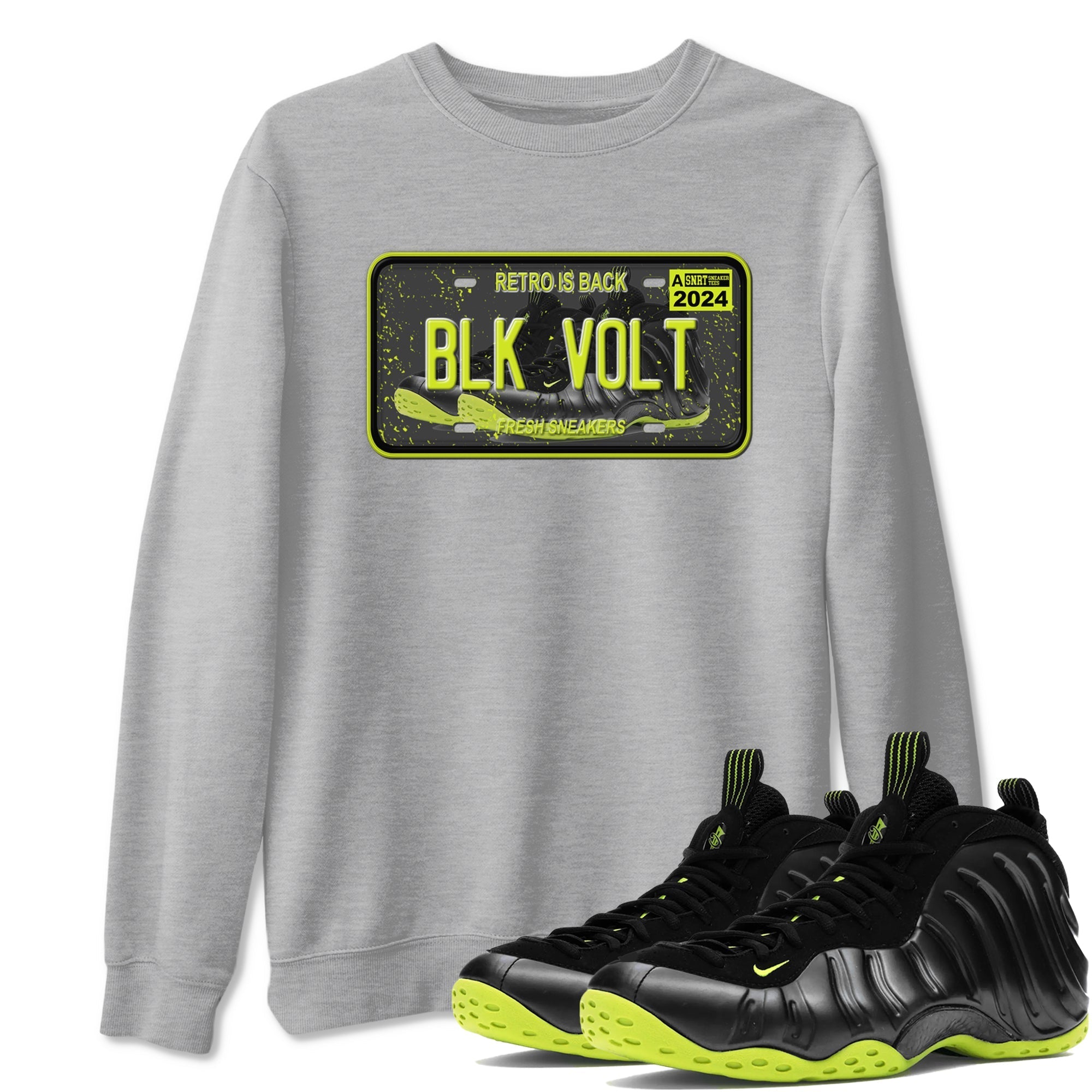 Sneaker Plate Sneaker Tees - Air Foamposite One Black Volt