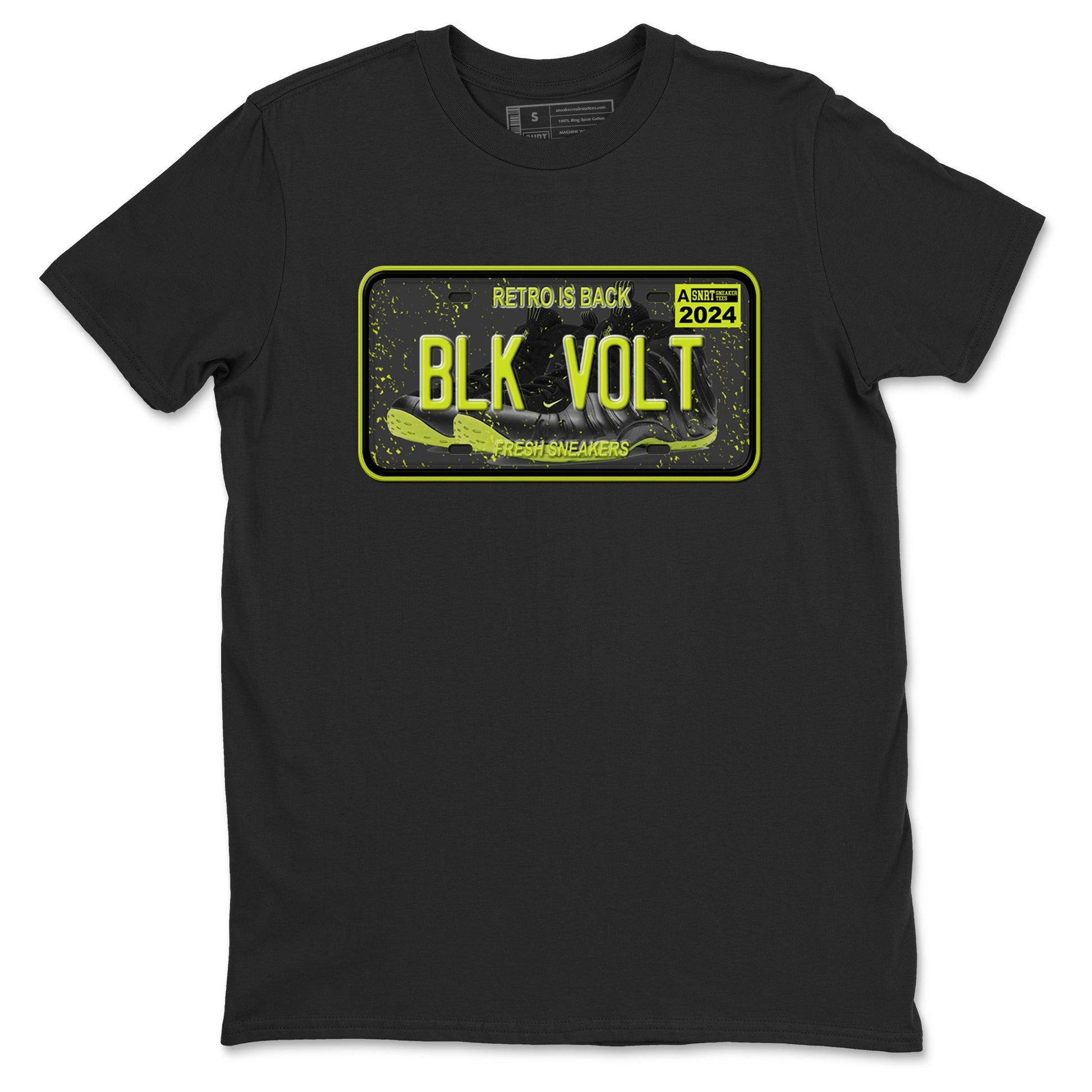 Sneaker Plate Sneaker Tees - Air Foamposite One Black Volt