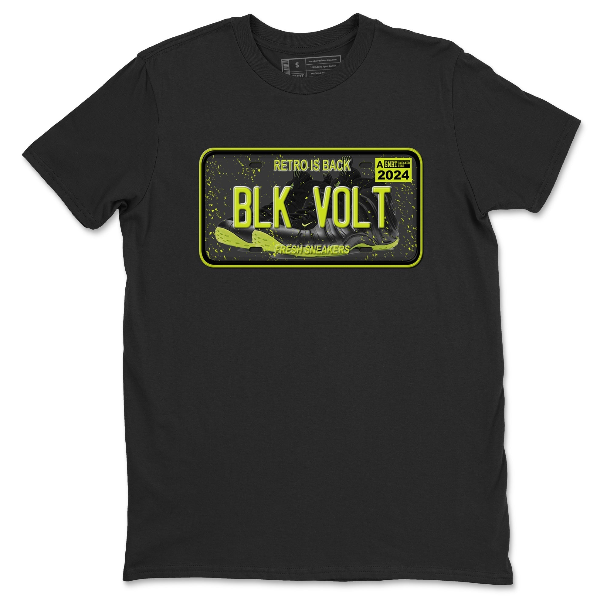 Sneaker Plate Sneaker Tees - Air Foamposite One Black Volt