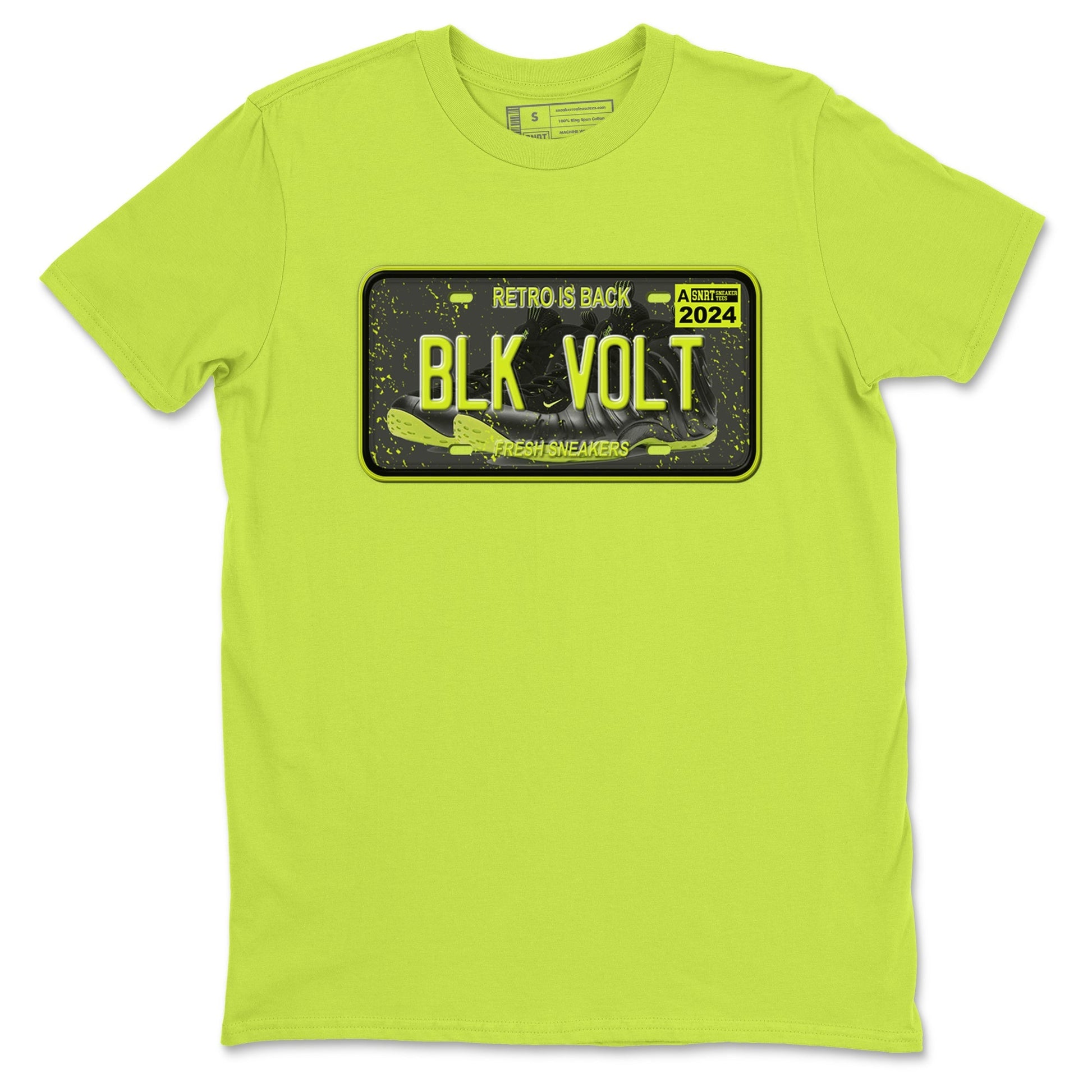Sneaker Plate Sneaker Tees - Air Foamposite One Black Volt
