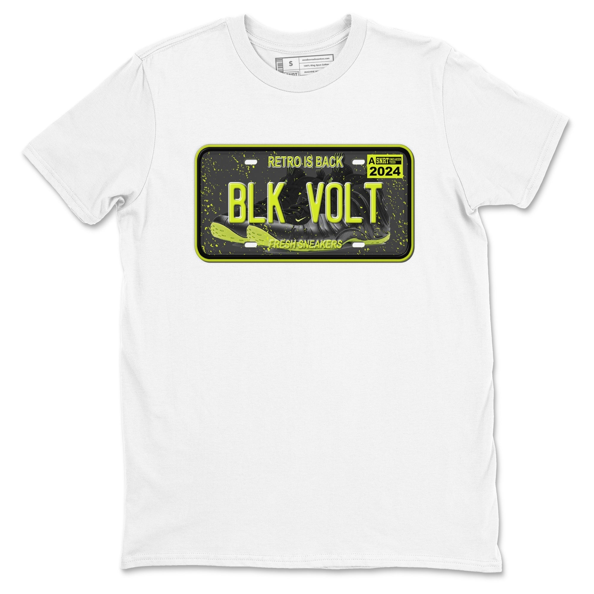 Sneaker Plate Sneaker Tees - Air Foamposite One Black Volt