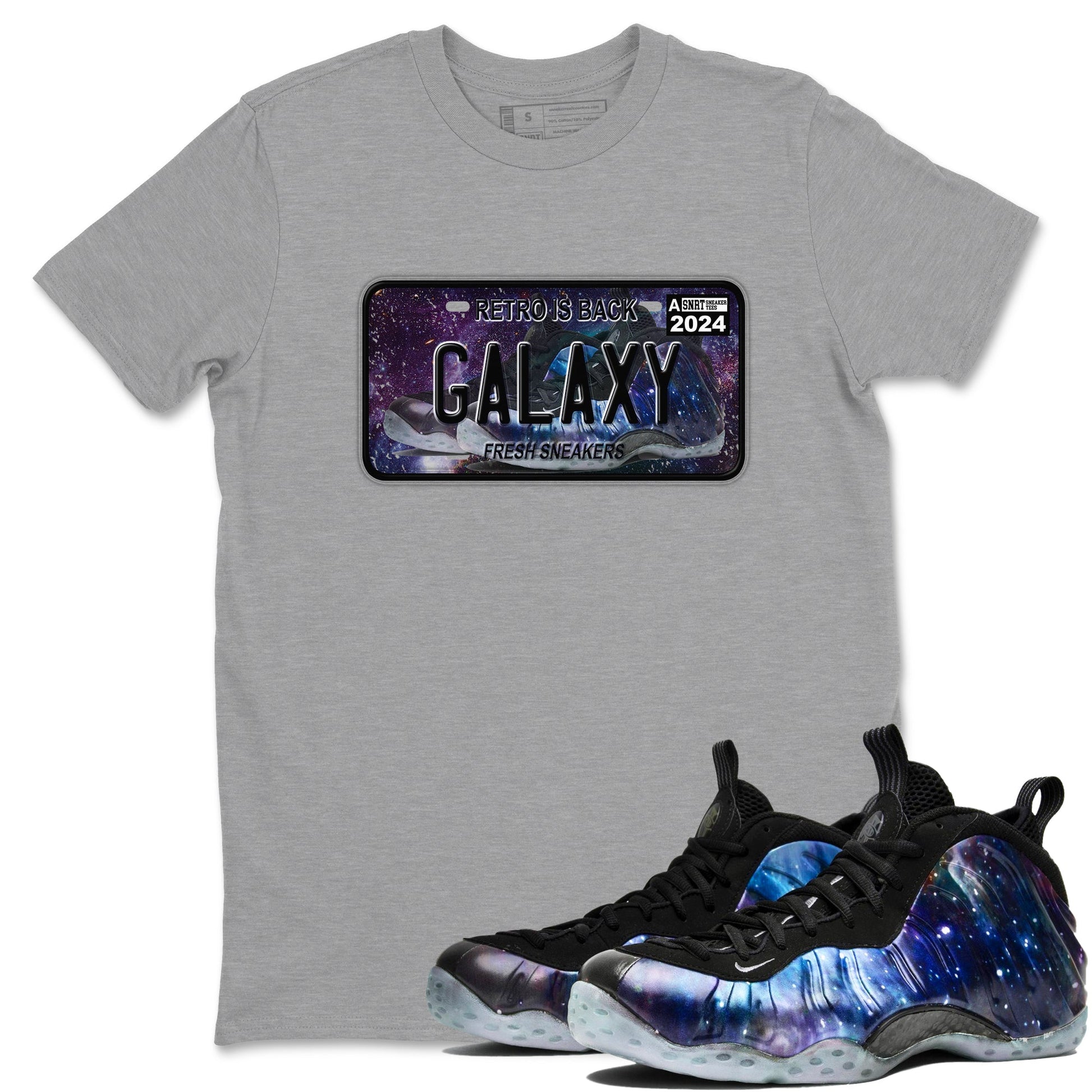 Sneaker Plate Sneaker Tees - Air Foamposite One Galaxy