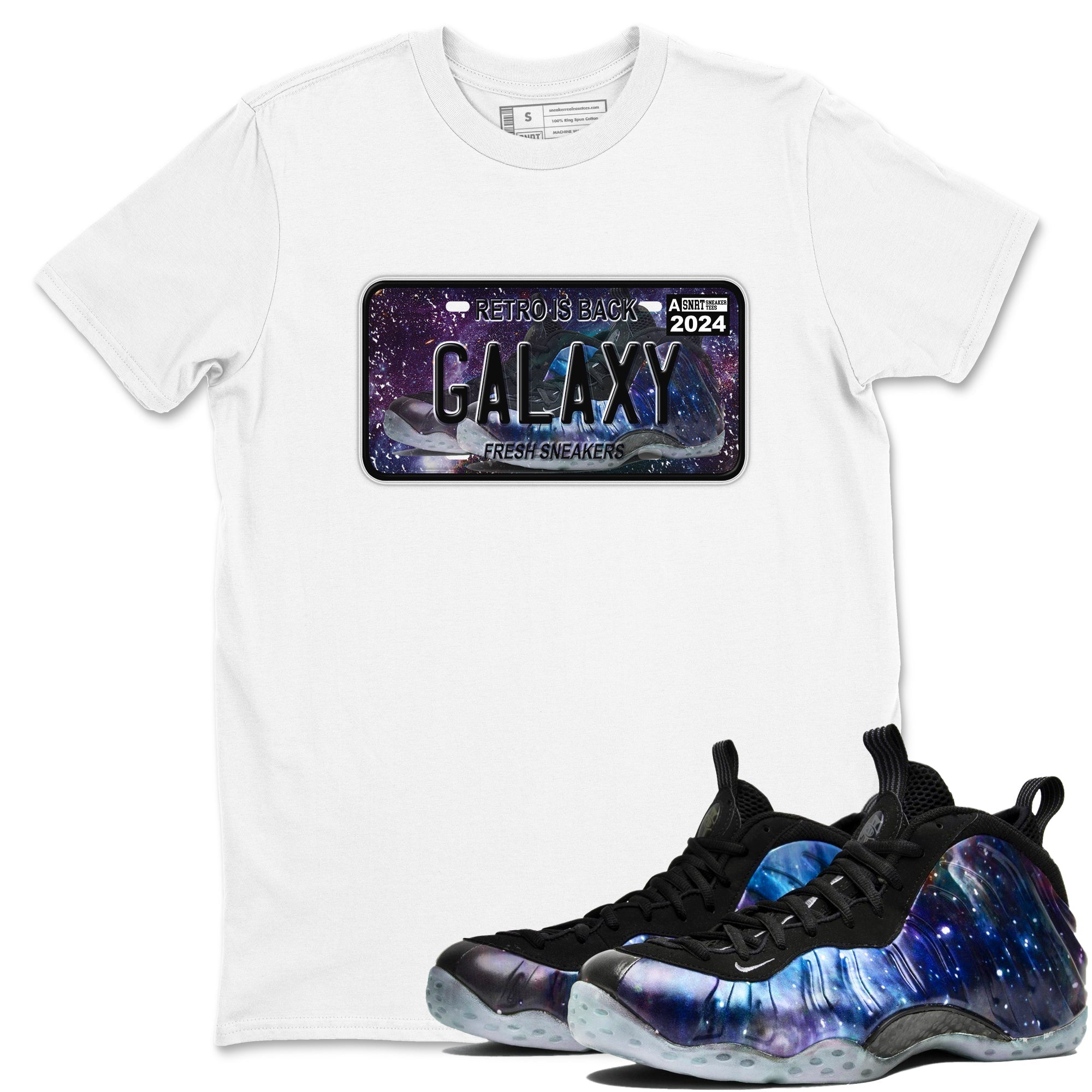 Sneaker Plate Sneaker Tees - Air Foamposite One Galaxy