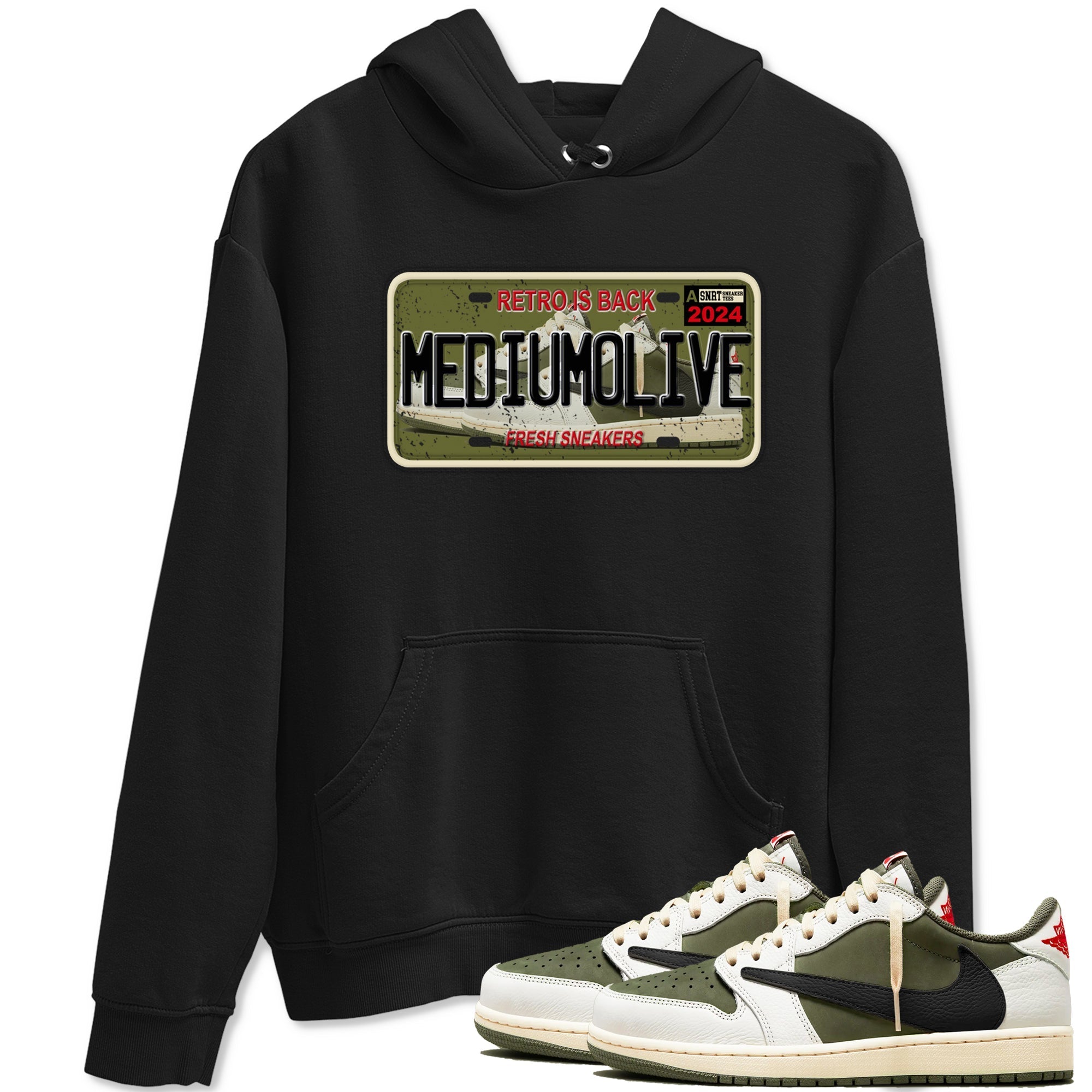 Sneaker Plate Sneaker Tees - Air Jordan 1 Travis Scott Medium Olive