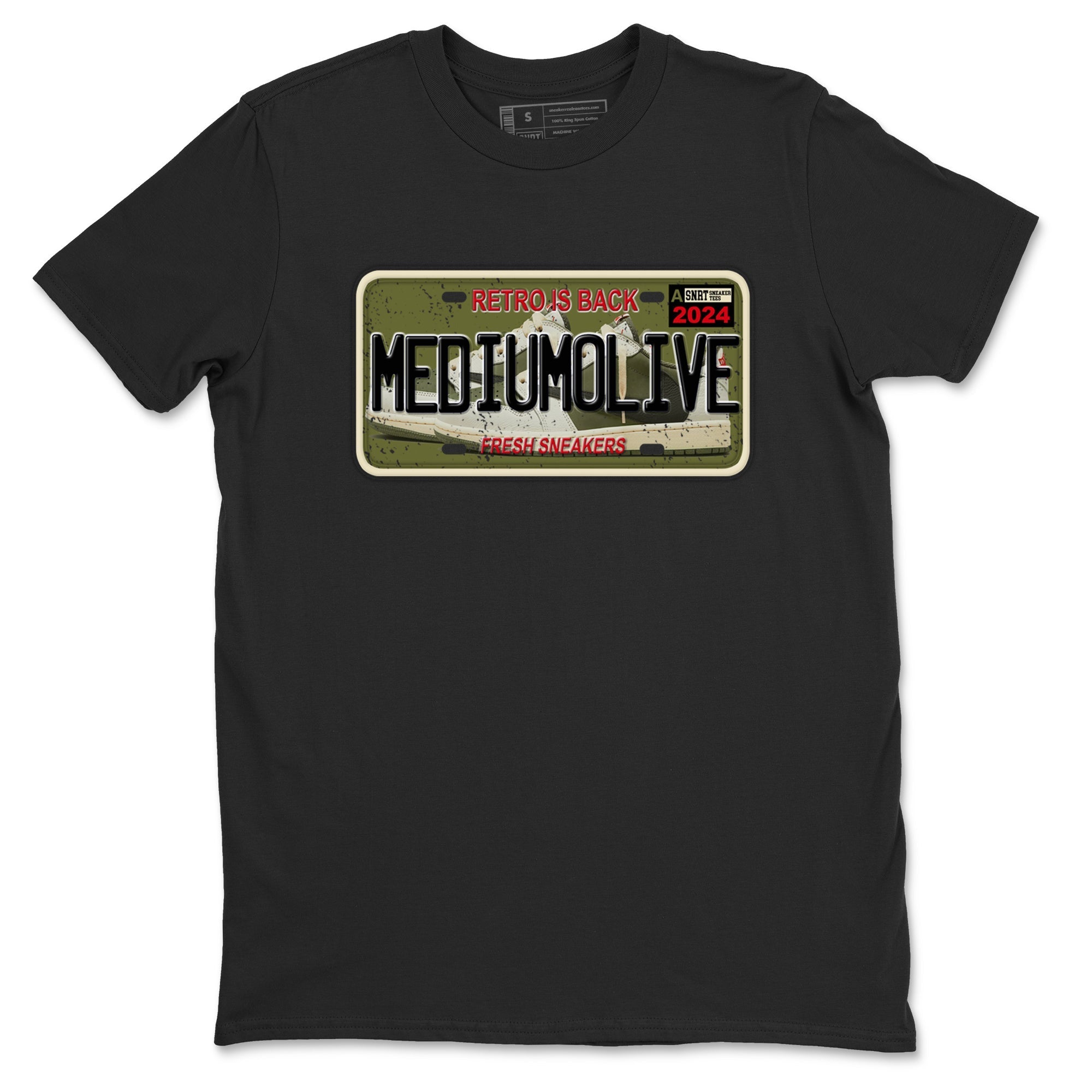 Sneaker Plate Sneaker Tees - Air Jordan 1 Travis Scott Medium Olive