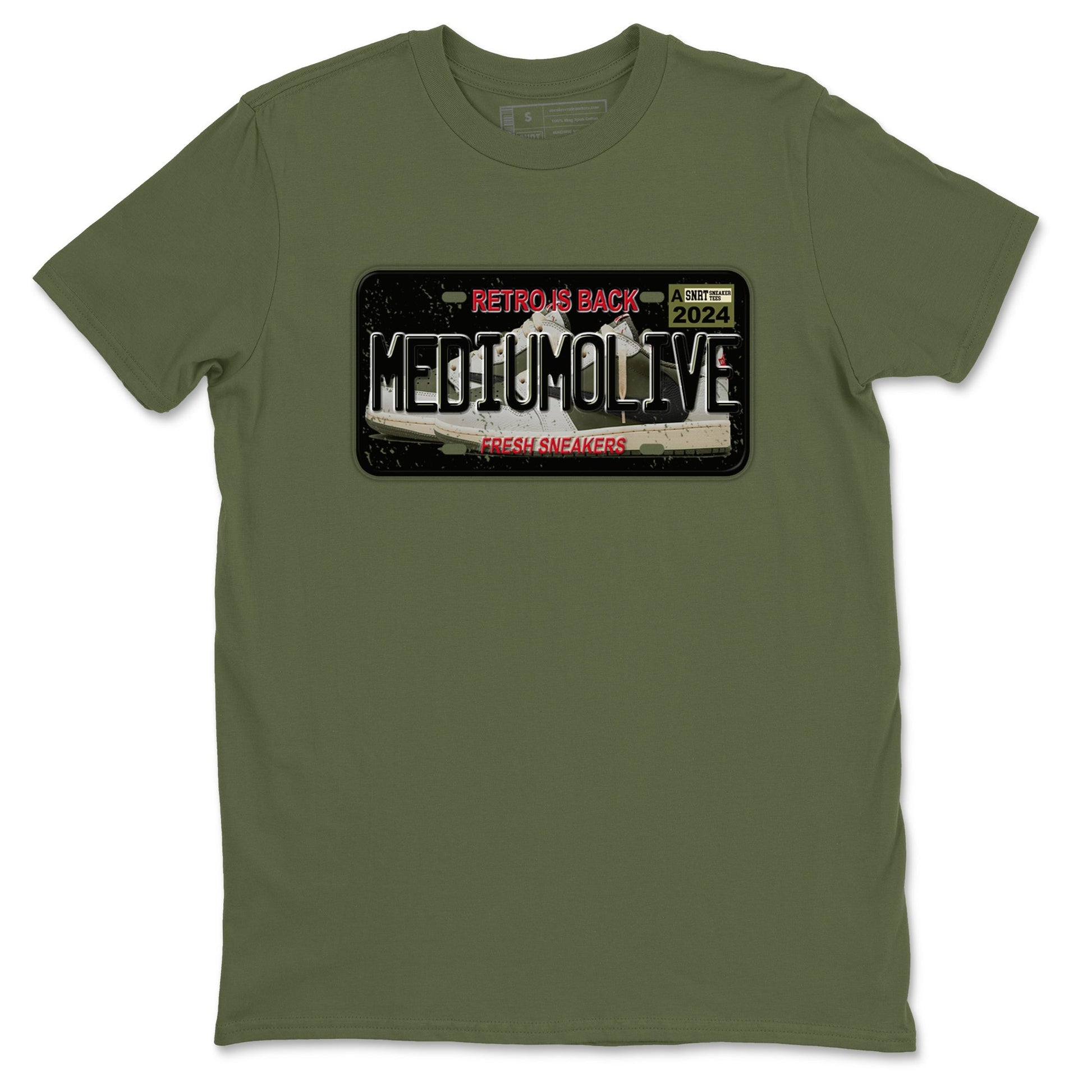 Sneaker Plate Sneaker Tees - Air Jordan 1 Travis Scott Medium Olive