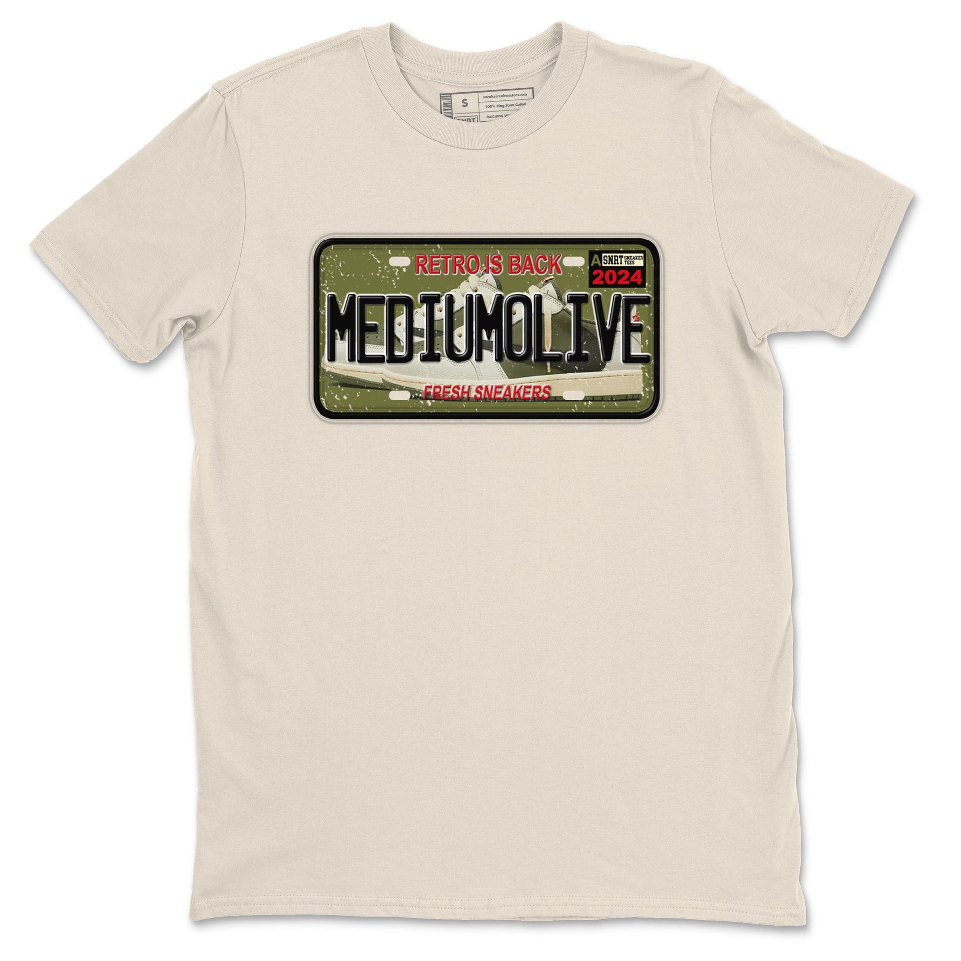Sneaker Plate Sneaker Tees - Air Jordan 1 Travis Scott Medium Olive