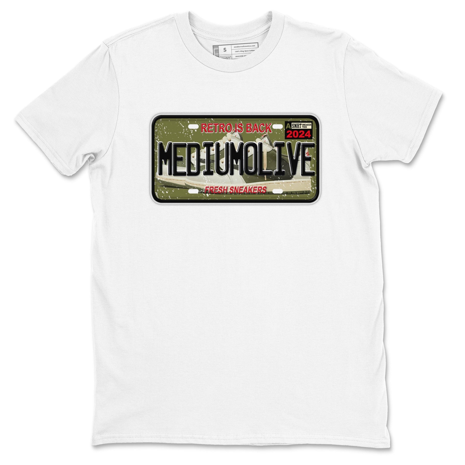 Sneaker Plate Sneaker Tees - Air Jordan 1 Travis Scott Medium Olive