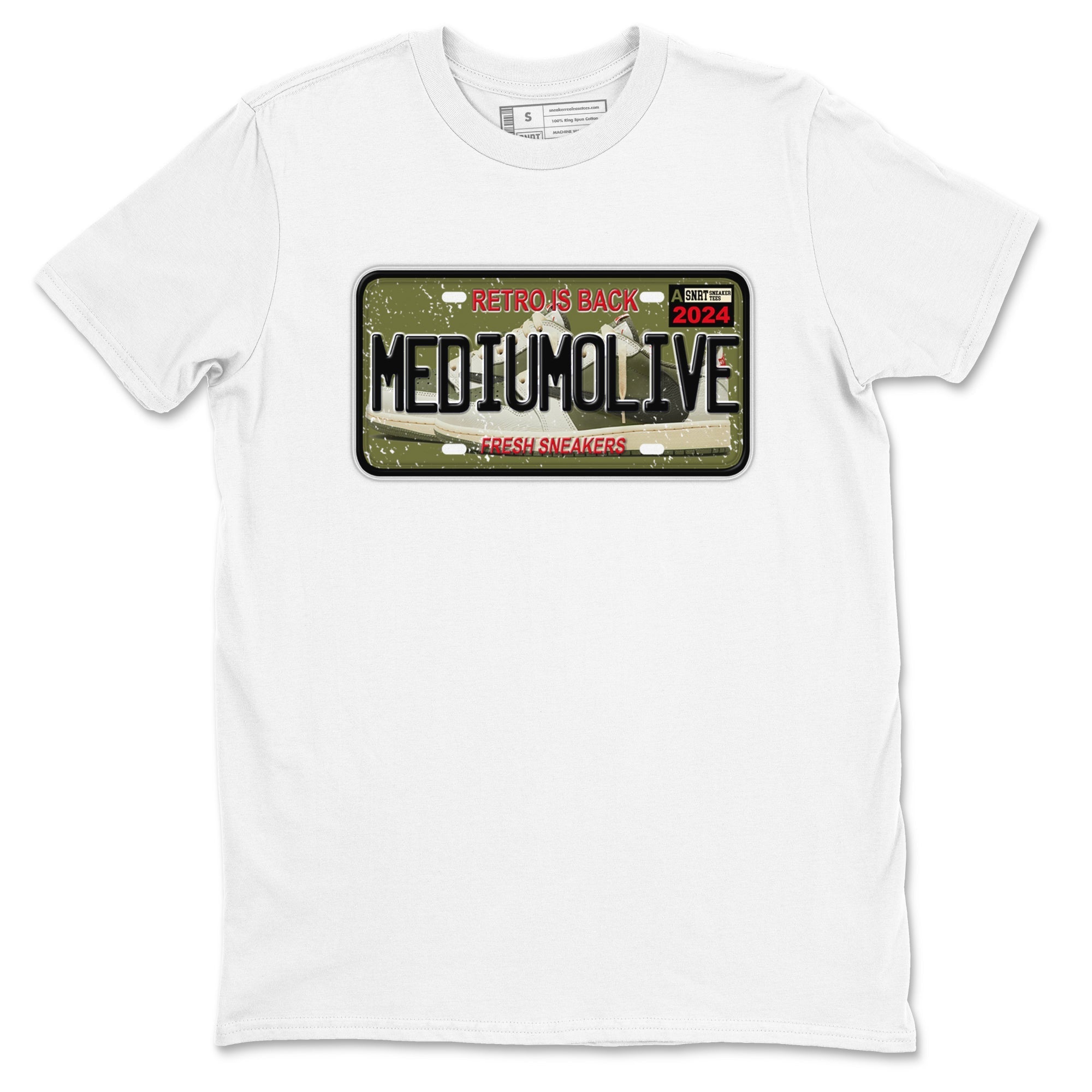 Sneaker Plate Sneaker Tees - Air Jordan 1 Travis Scott Medium Olive