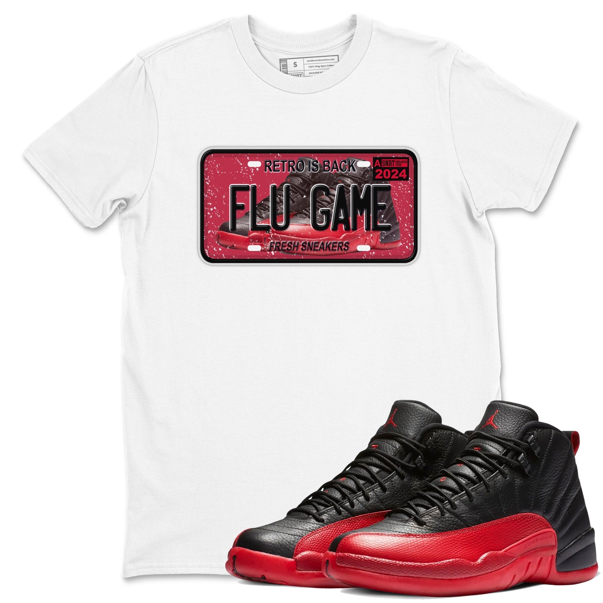 Sneaker Plate Sneaker Tees - Air Jordan 12 Flu Game