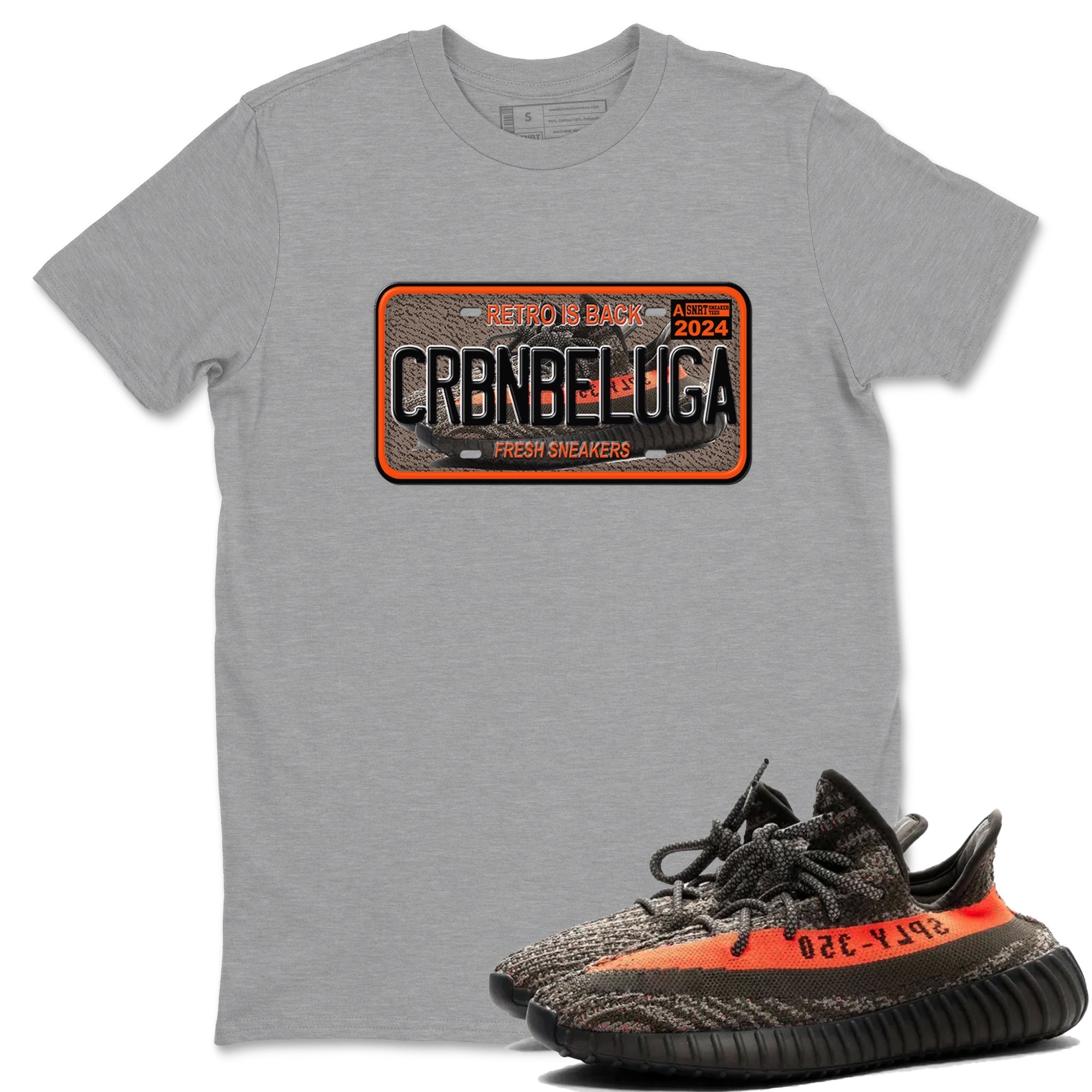 Sneaker Plate Sneaker Tees - Yeezy 350 Carbon Beluga