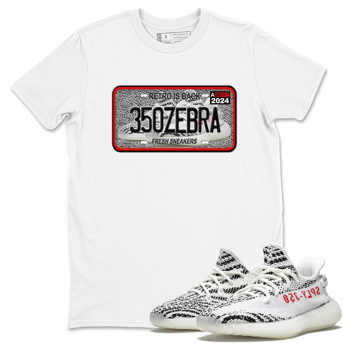 Sneaker Plate Sneaker Tees - Yeezy 350 Zebra