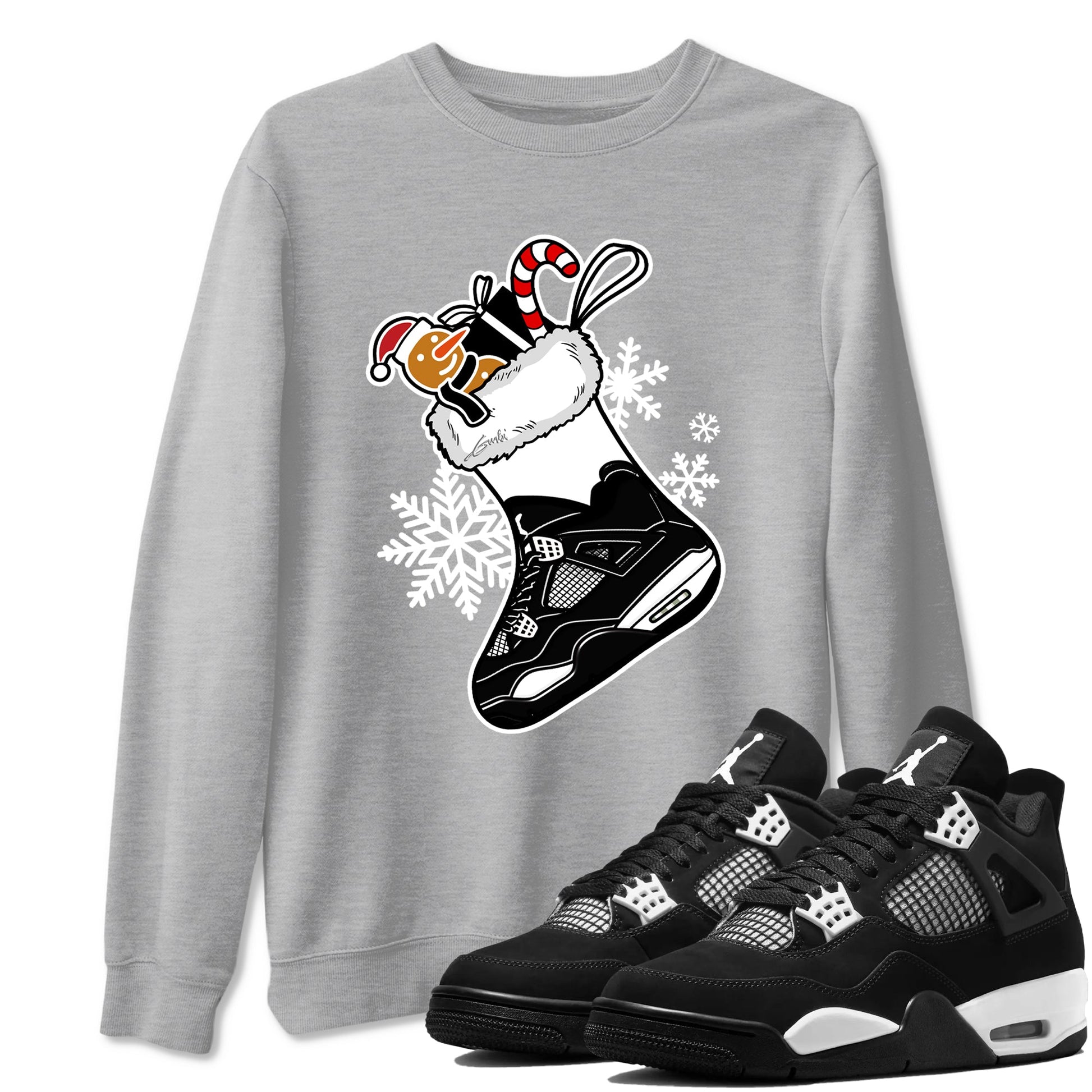 Sneaker Stocking Sneaker Tees - Air Jordan 4 White Thunder