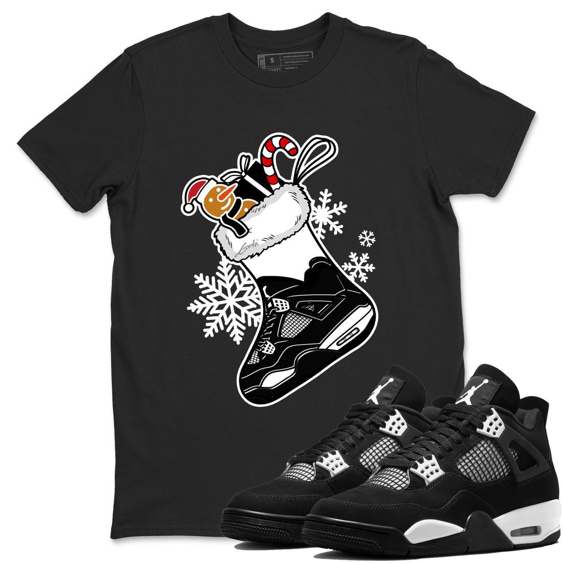 Sneaker Stocking Sneaker Tees - Air Jordan 4 White Thunder