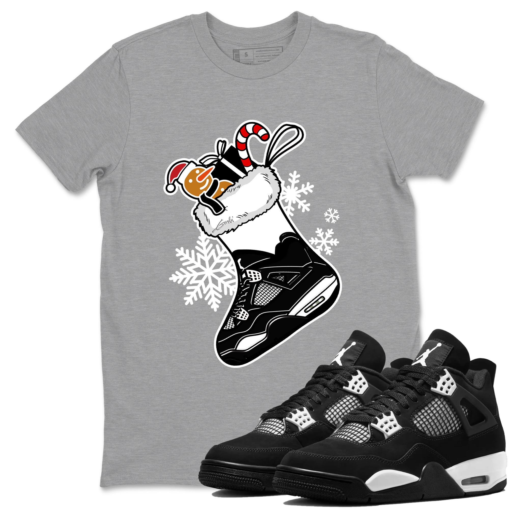 Sneaker Stocking Sneaker Tees - Air Jordan 4 White Thunder