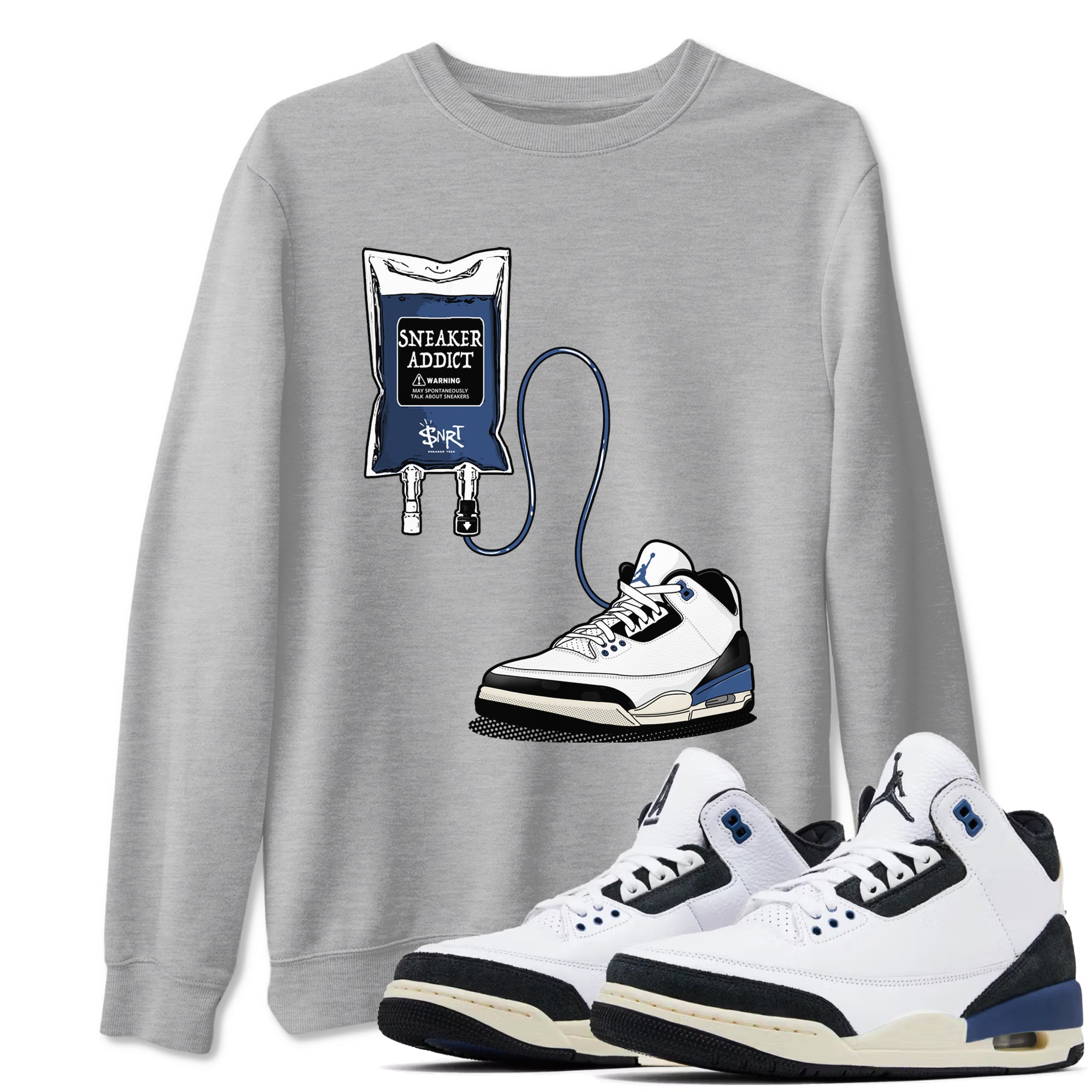 Sneaker Therapy Sneaker Tees - Air Jordan 3 A Ma Maniere x Diffused Blue