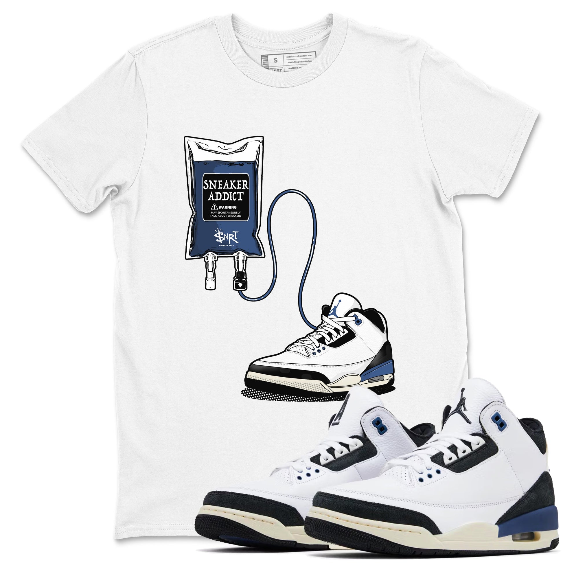 Sneaker Therapy Sneaker Tees - Air Jordan 3 A Ma Maniere x Diffused Blue